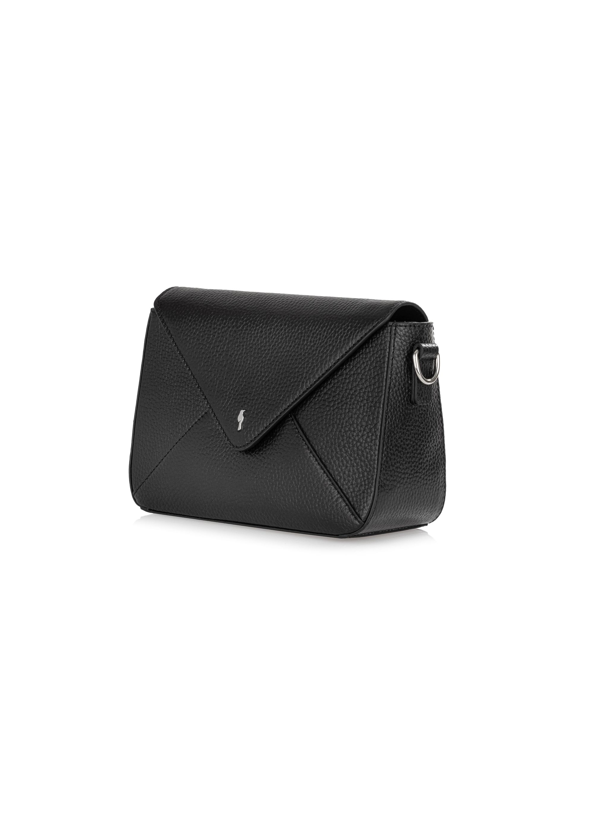 Black leather women's messenger bag TORES-0965A-99(Z24)-03