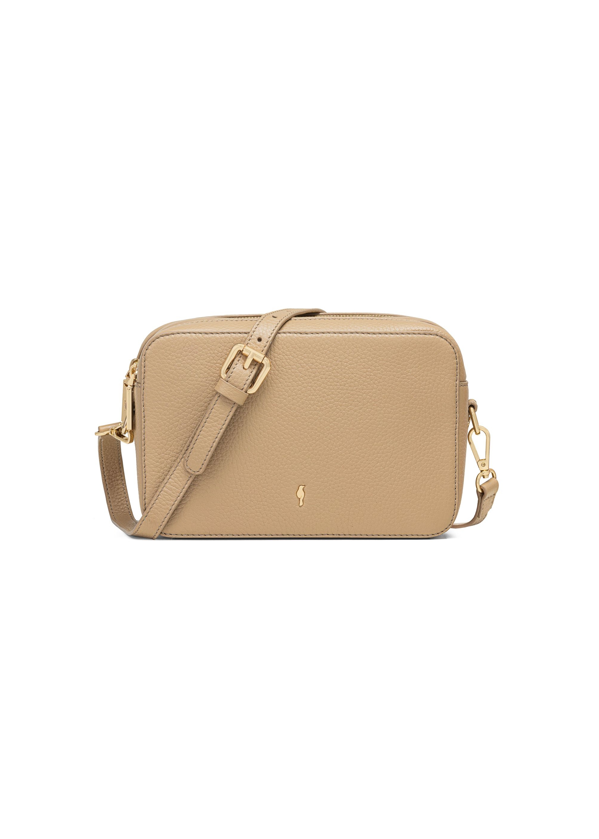 Beige leather women's handbag TORES-0732C-80(W25)-01