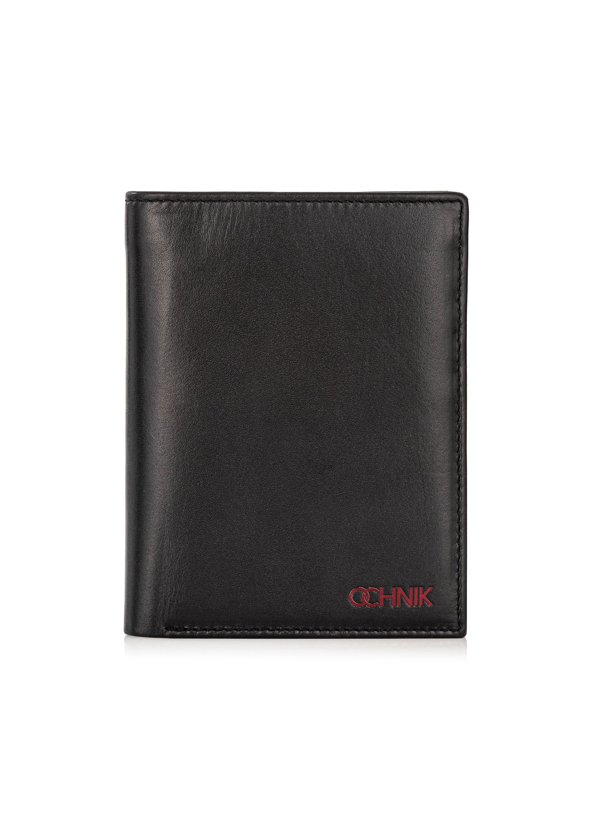 Black leather men's wallet PORMS-0627-98(Z24)-01