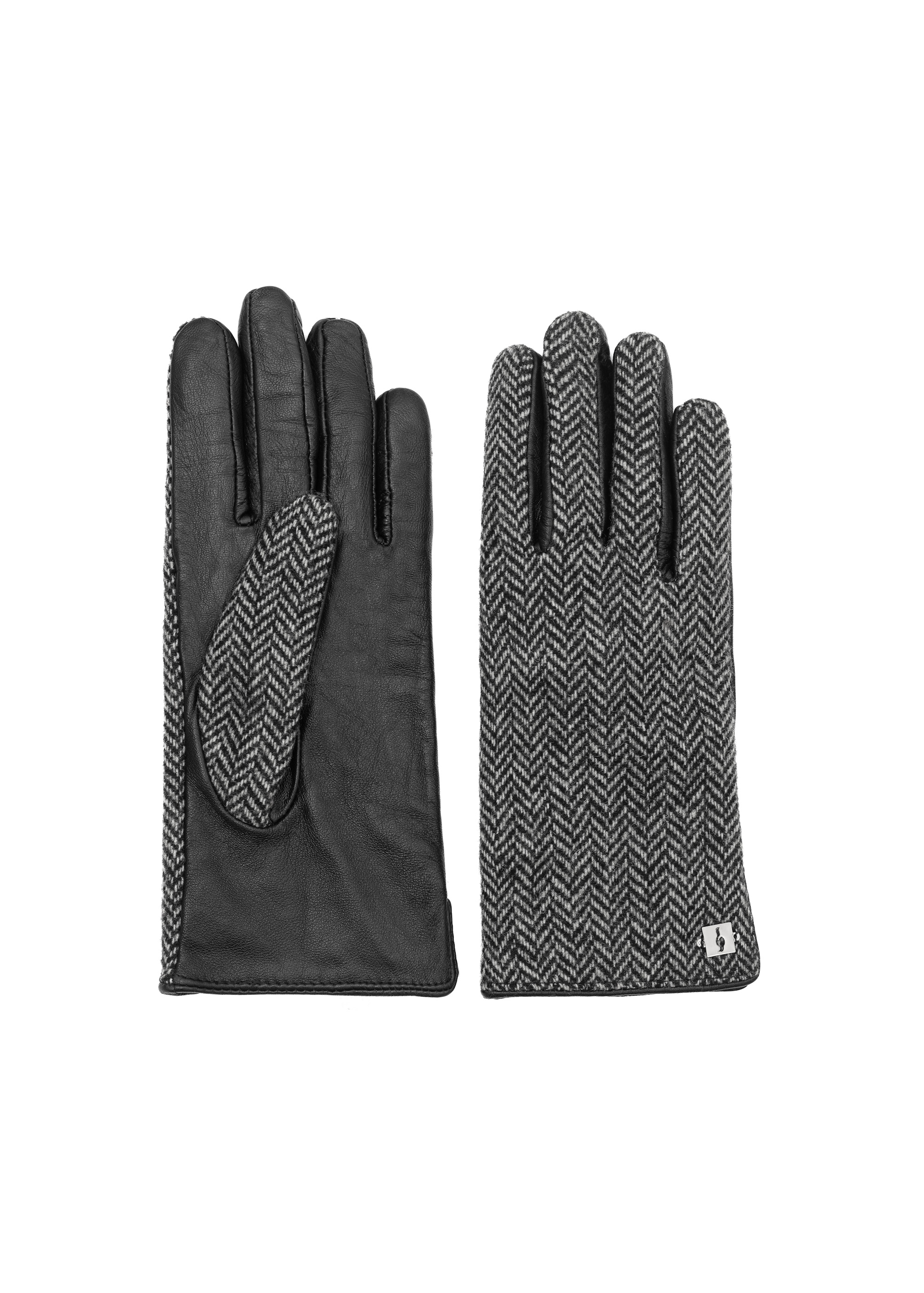 Women's winter gloves herringbone REKDT-0031-98(Z24)-02