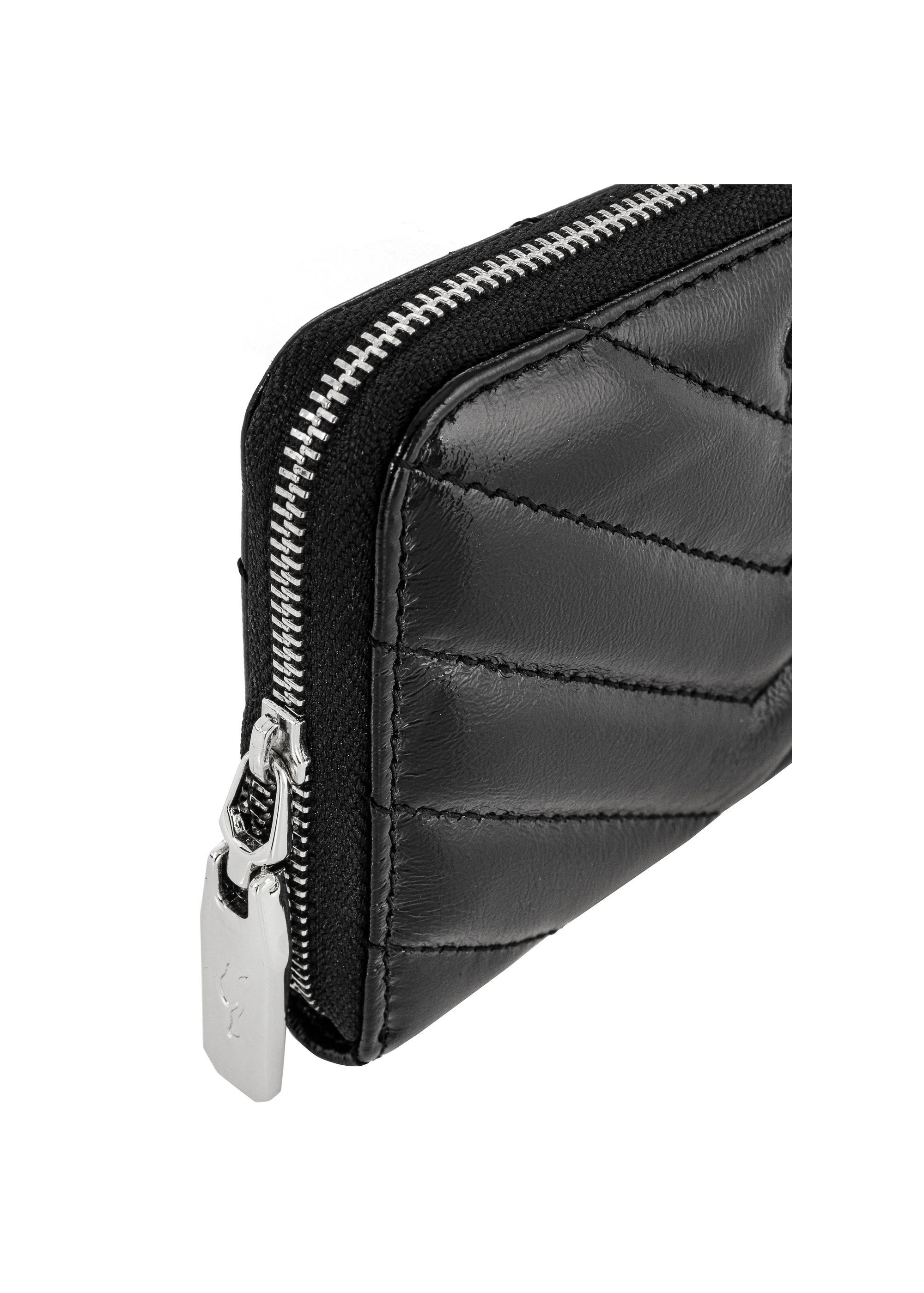 Black leather medium women's wallet PORES-0942-99(Z24)-06