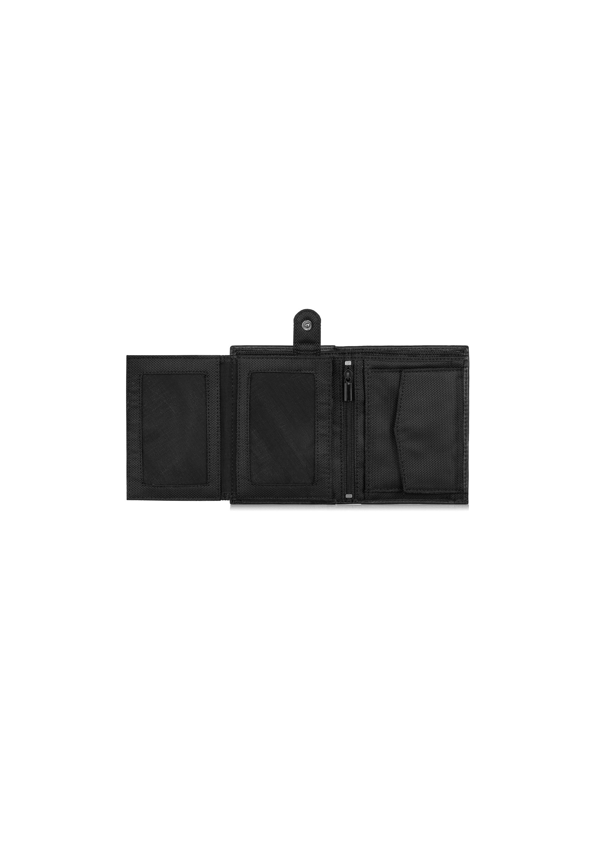 Black folding men's wallet PORMN-0019-99(Z23)-04