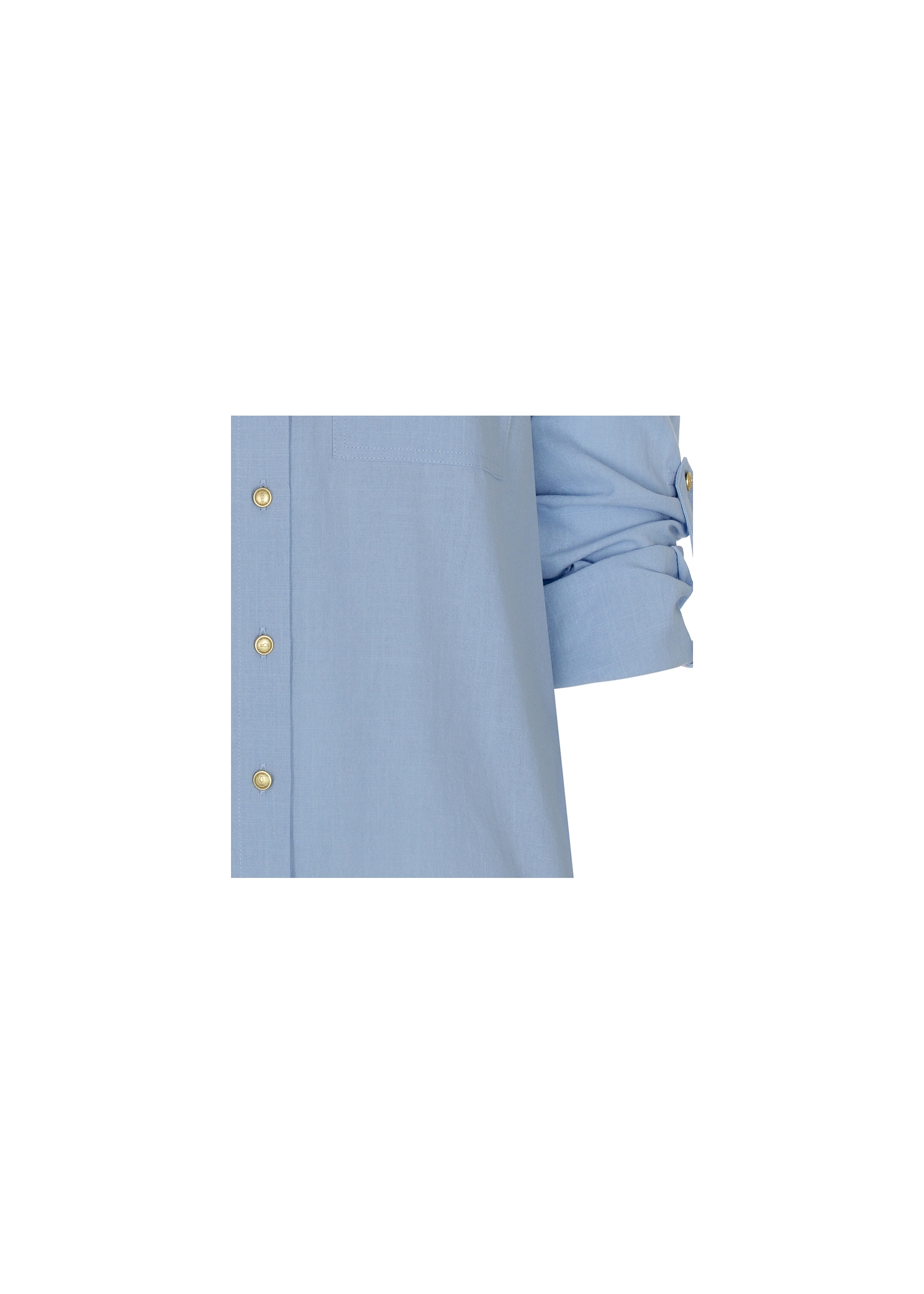 Blue cotton shirt for women KOSDT-0092-62(W22)-06