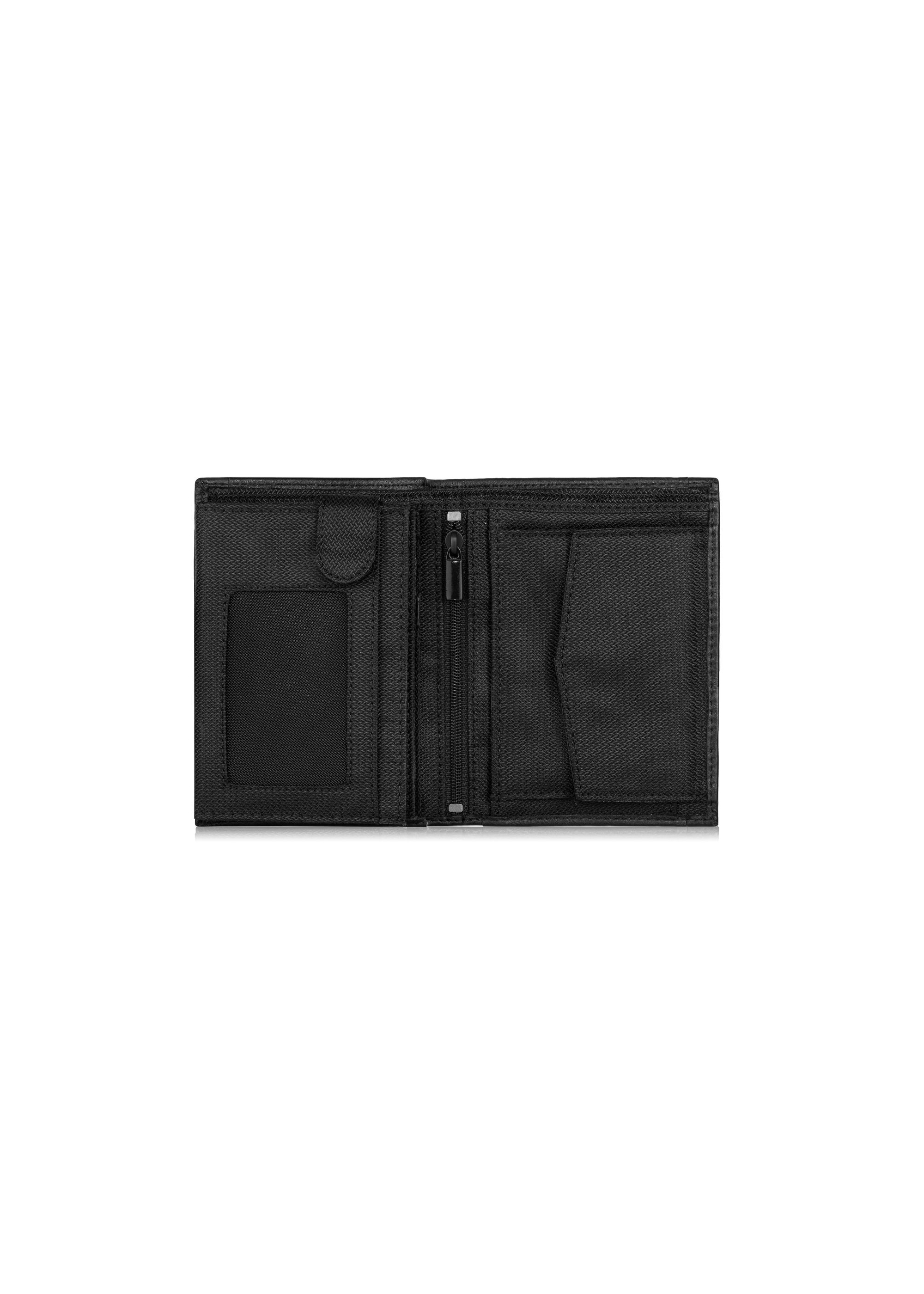 Black folding men's wallet PORMN-0019-99(Z23)-03