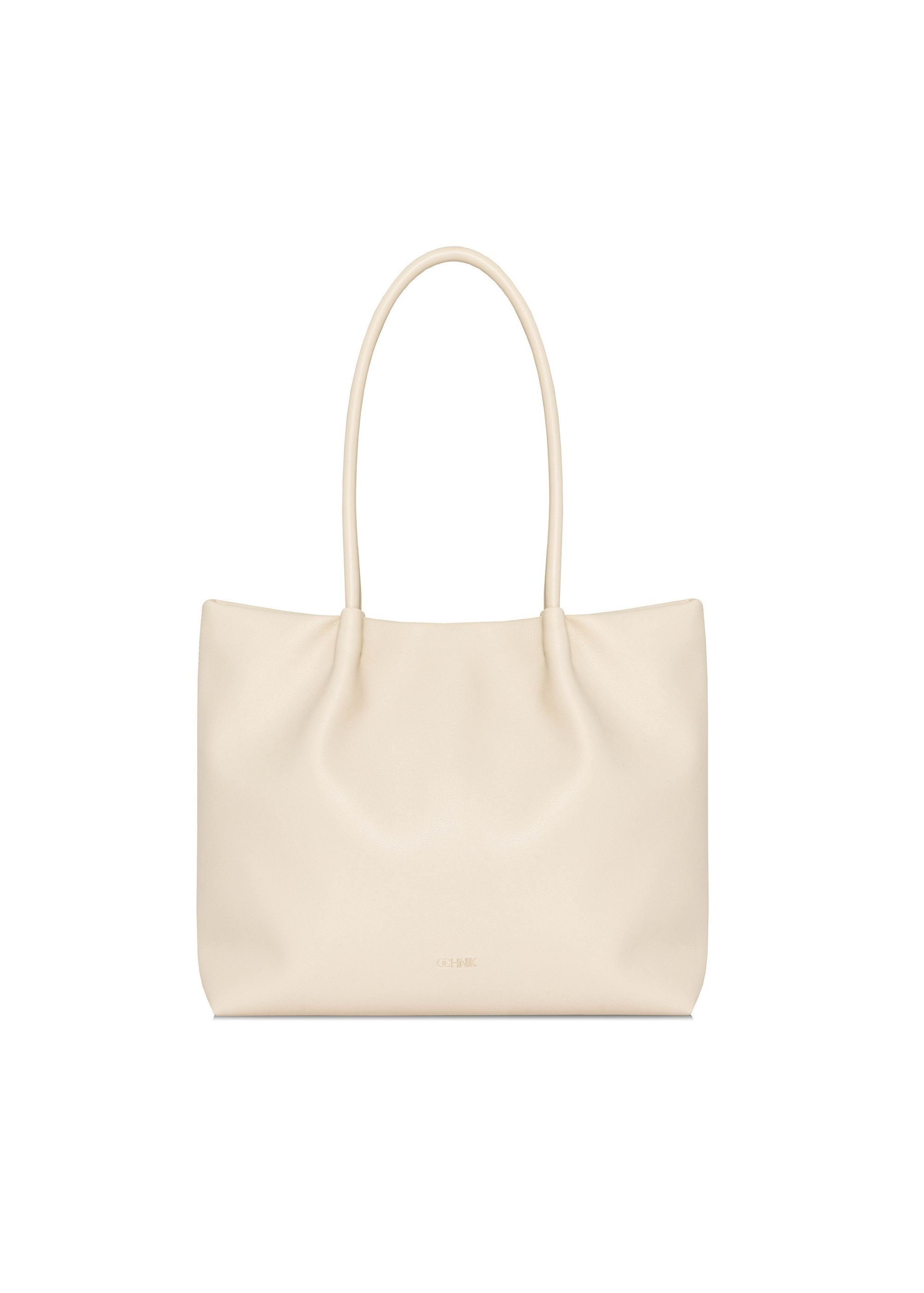 Cream large women's handbag TOREC-1031-12(W25)-04