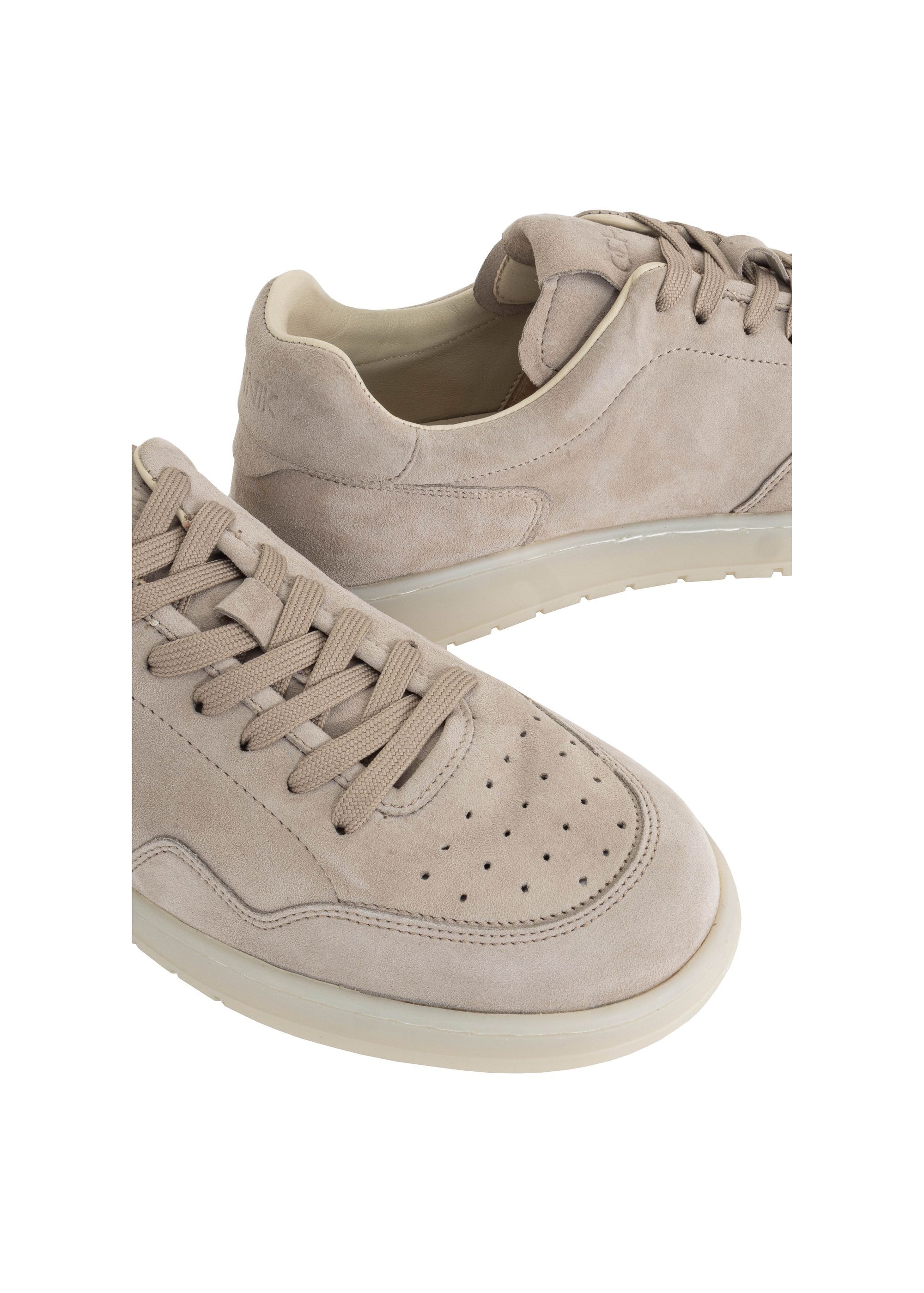 Beige leather men's sneakers BUTYM-0456-93(W24)-06