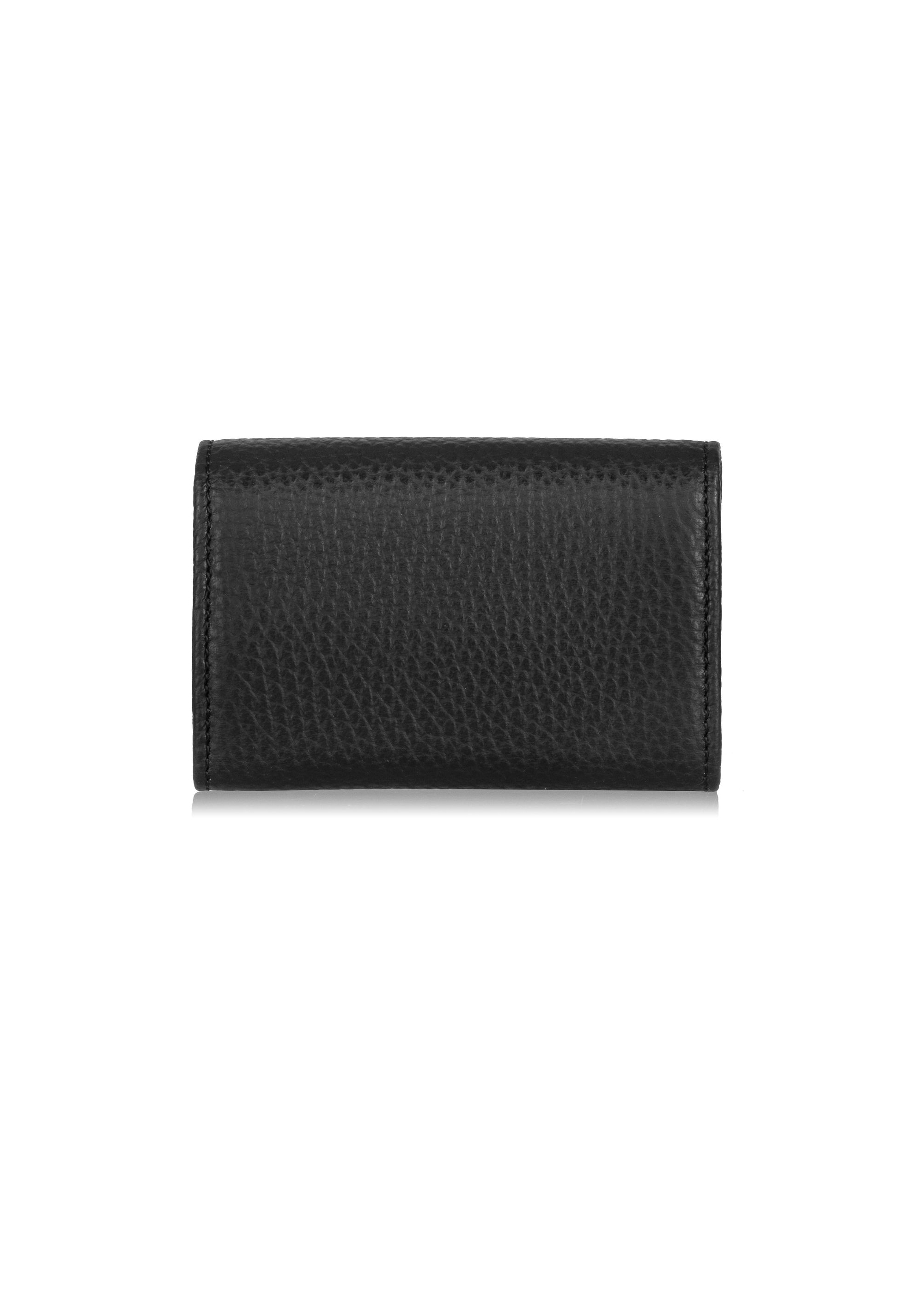 Women's black leather key case PORES-0894-99(Z23)-03