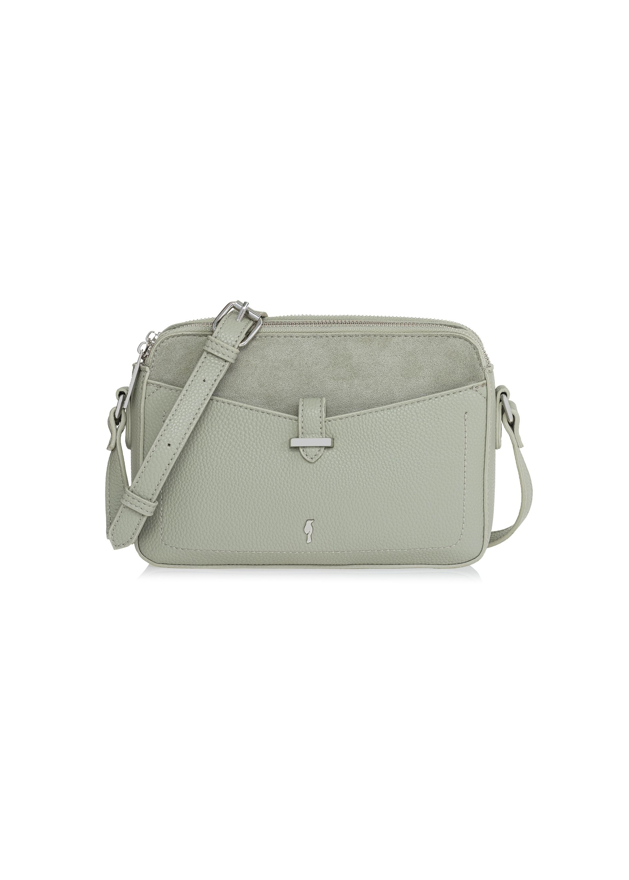 Light green three-compartment women's handbag TOREC-0830A-52(W25)-01