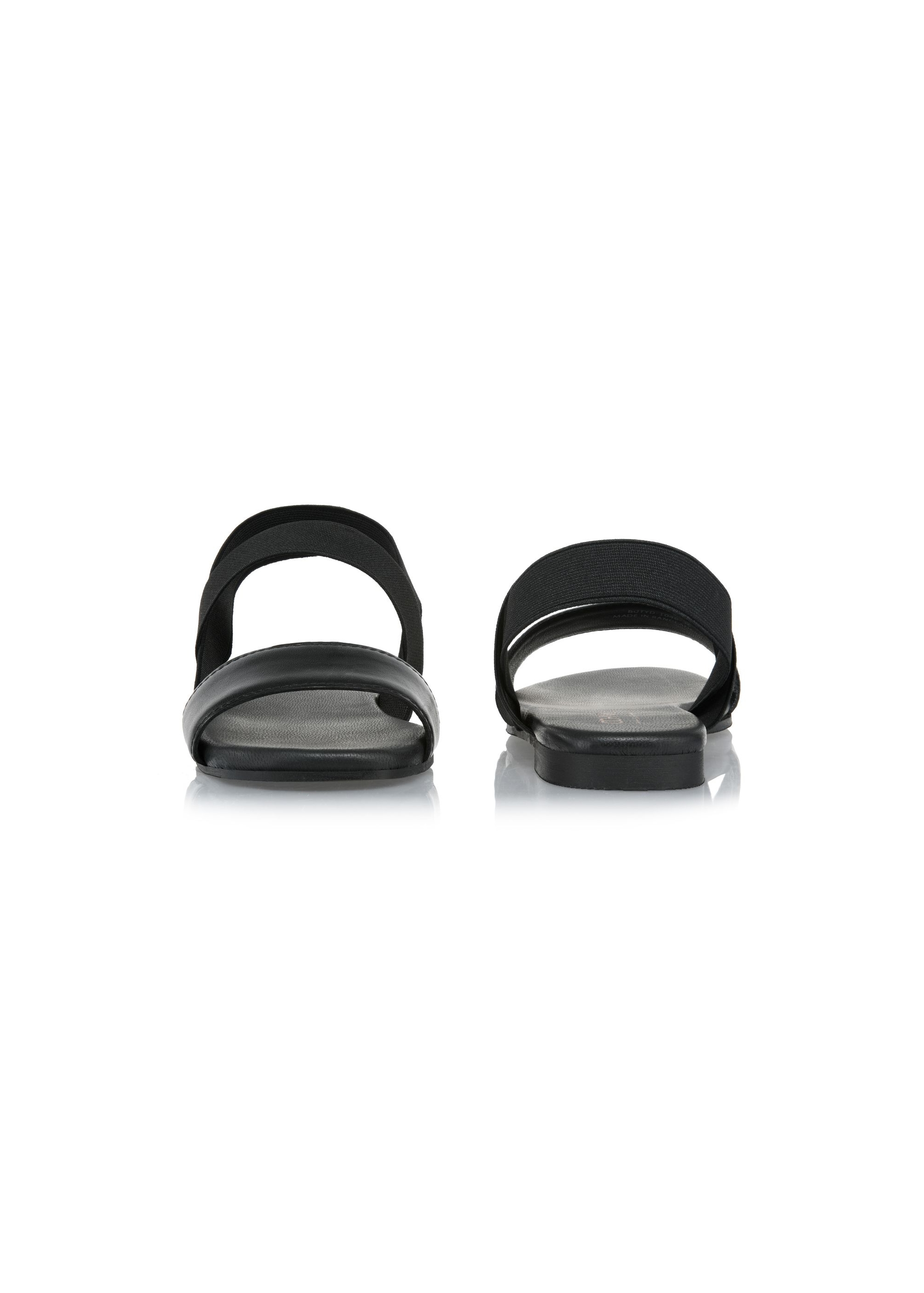 Leather black rubber sandals BUTYD-1046-99(W24)-03