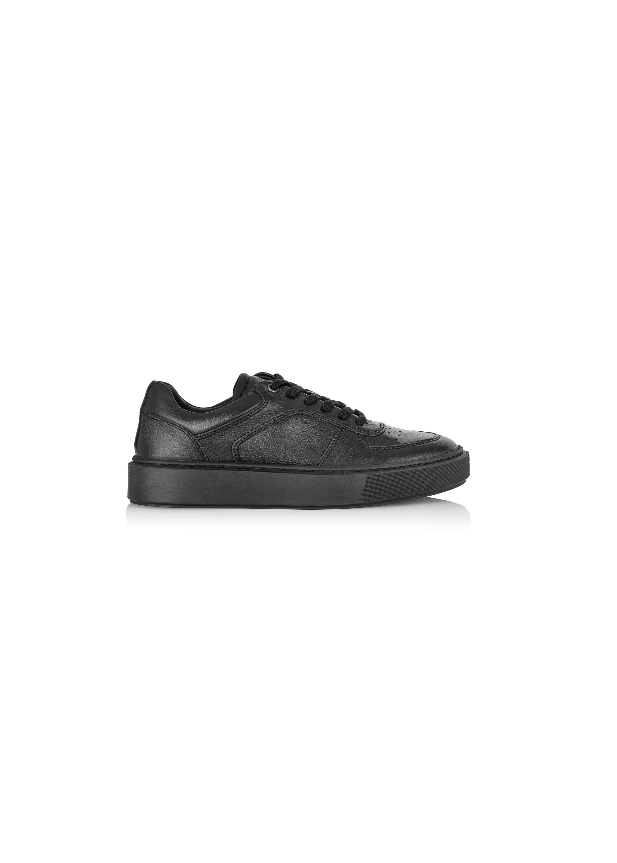 Black leather men's sports shoes BUTYM-0464-99(Z24)