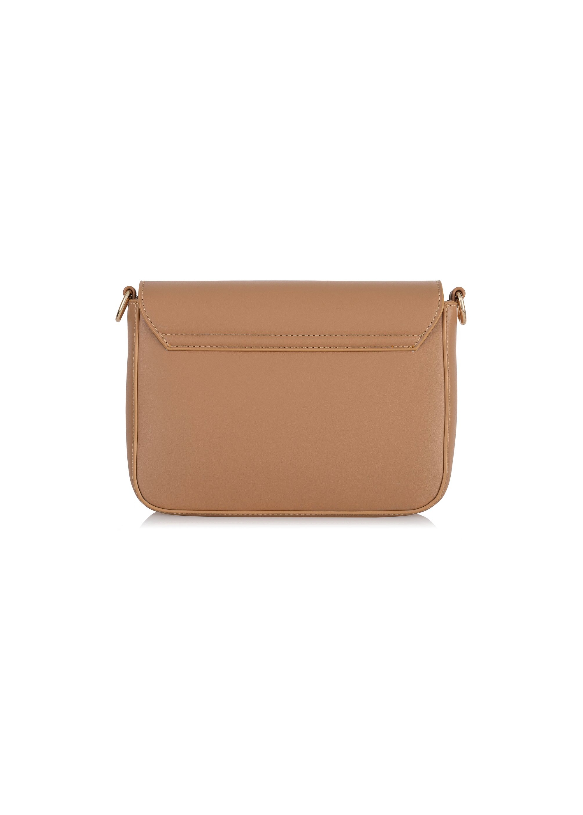 Camel-colored imitation leather postbag TOREC-0902-24(W24)-04