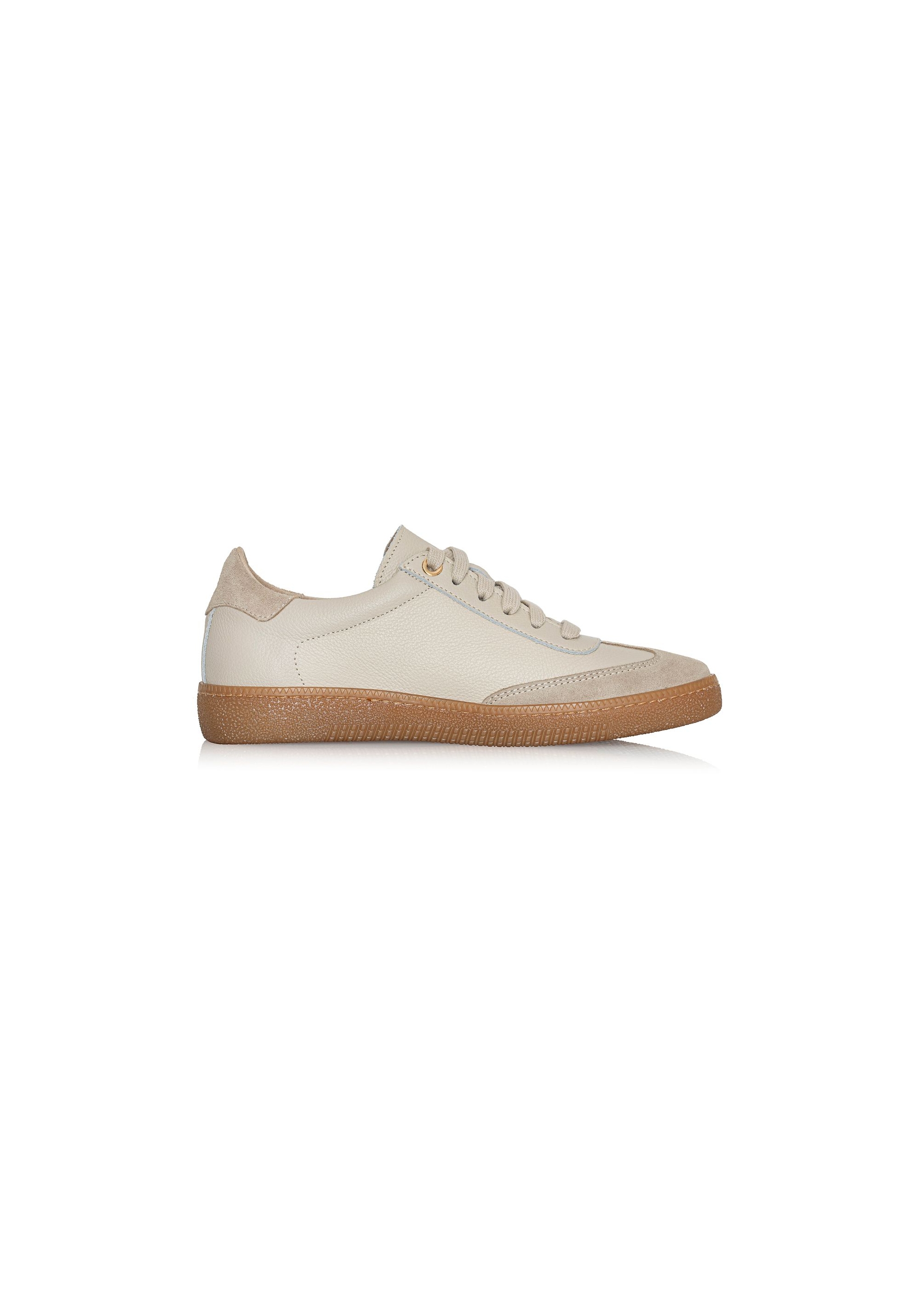 Beige leather women's sneakers BUTYD-1143-81(Z24) photo 2