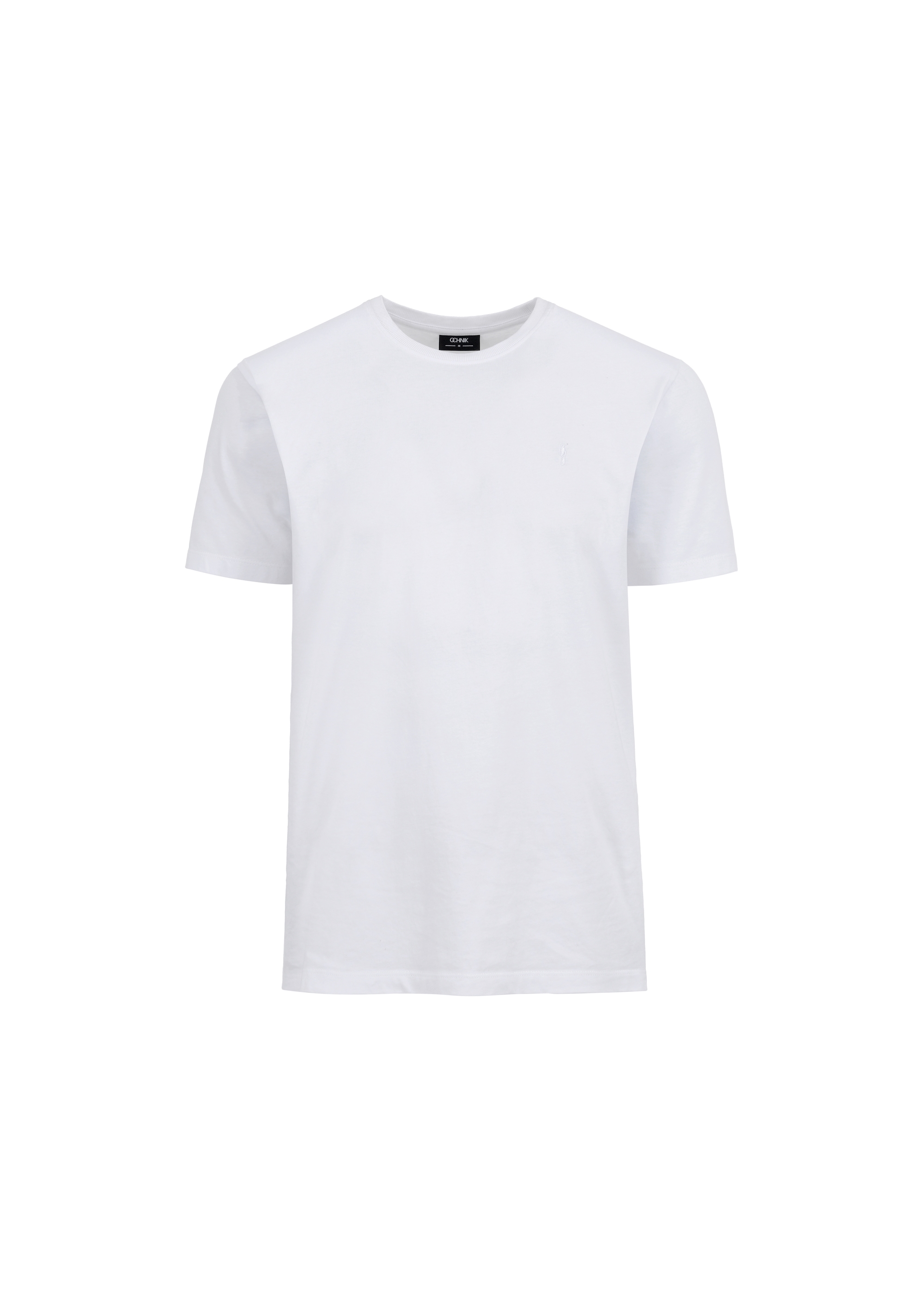 White men's T-shirt with logo TSHMT-0094-11(Z23)-03