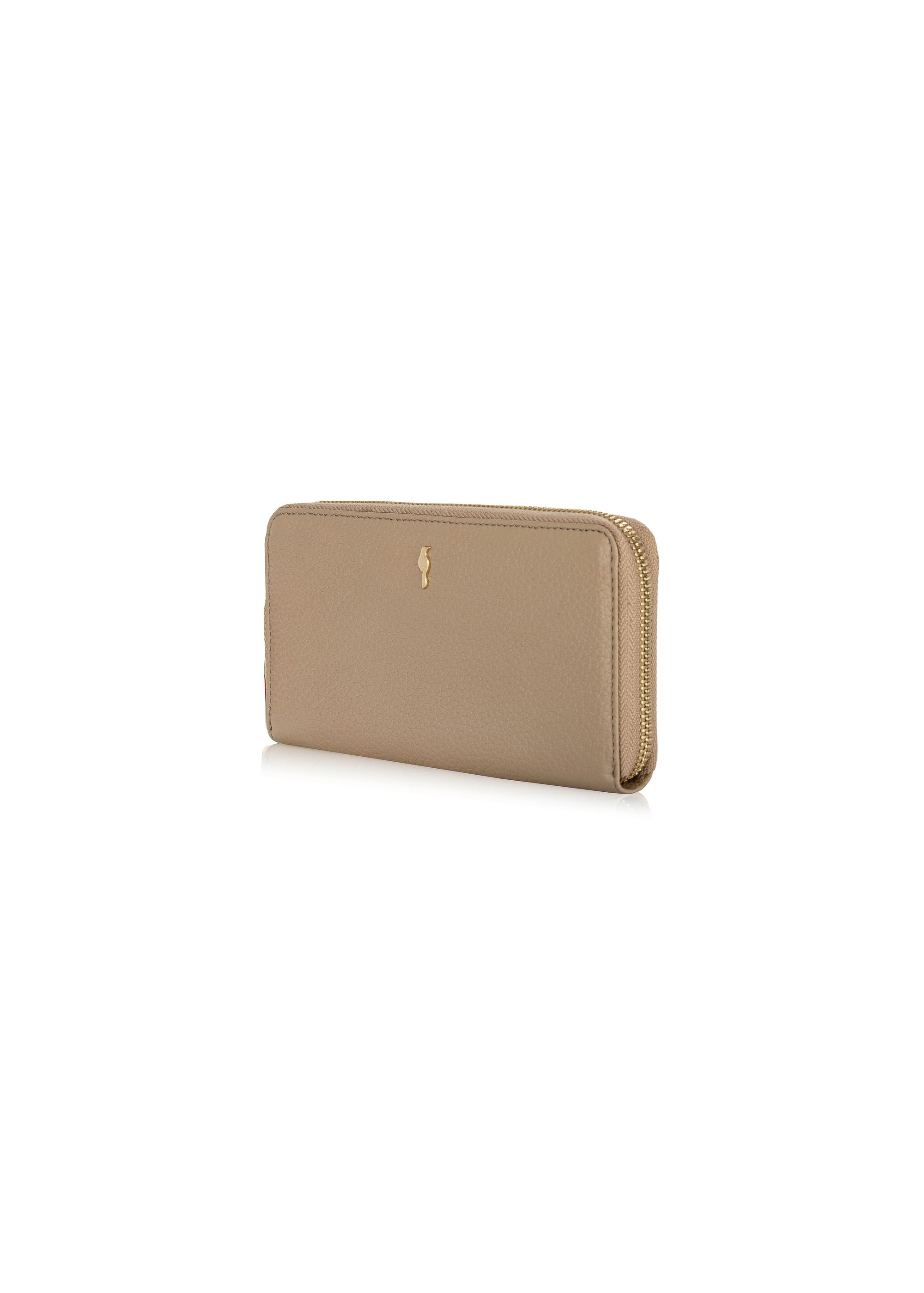 Large beige leather women's wallet PORES-0800B-80(W24)-02