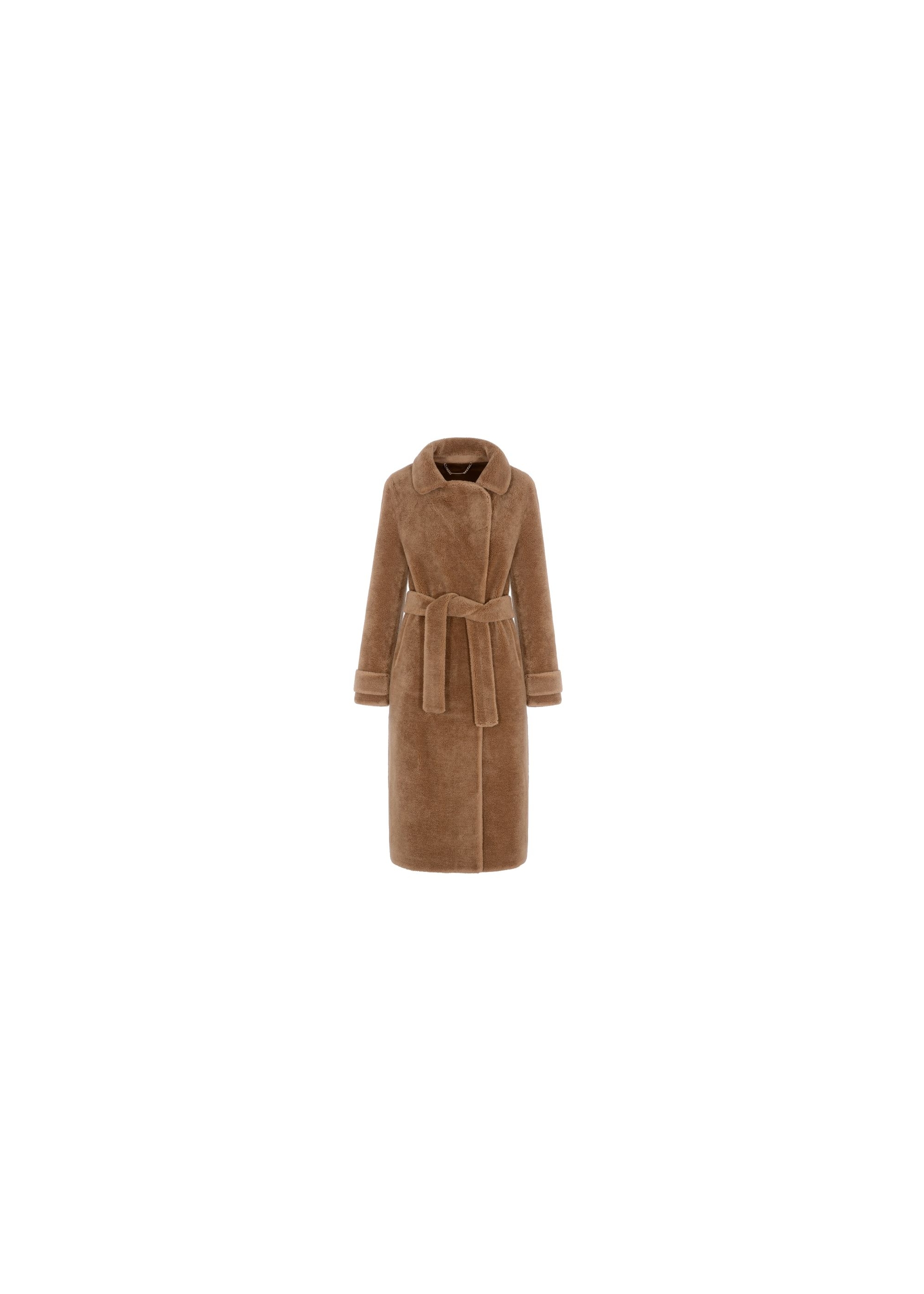 Women's wool coat with buckle FUTDT-0022-24(Z22)-06