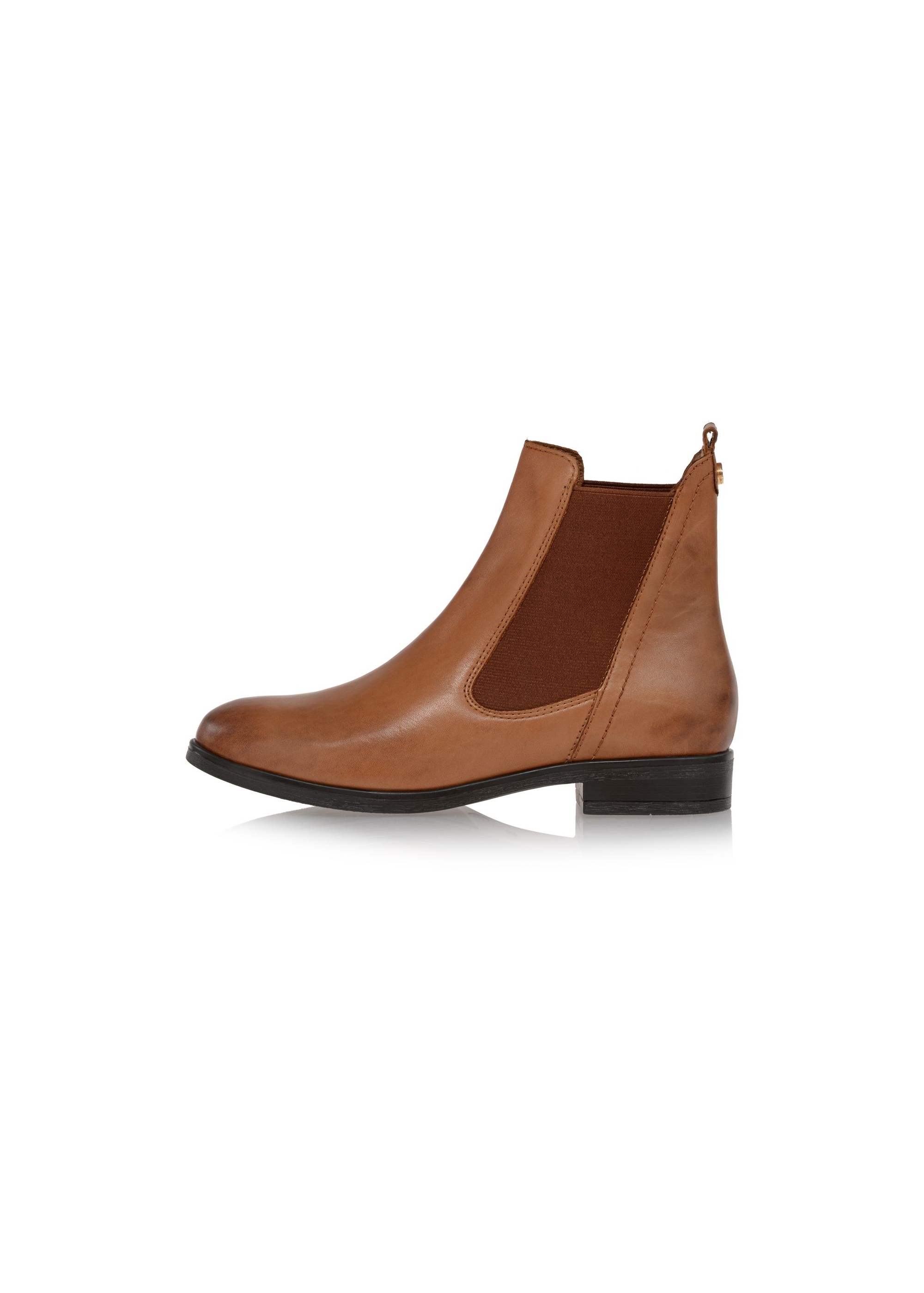 Women's brown leather ankle boots  BUTYD-1009-87(Z24)