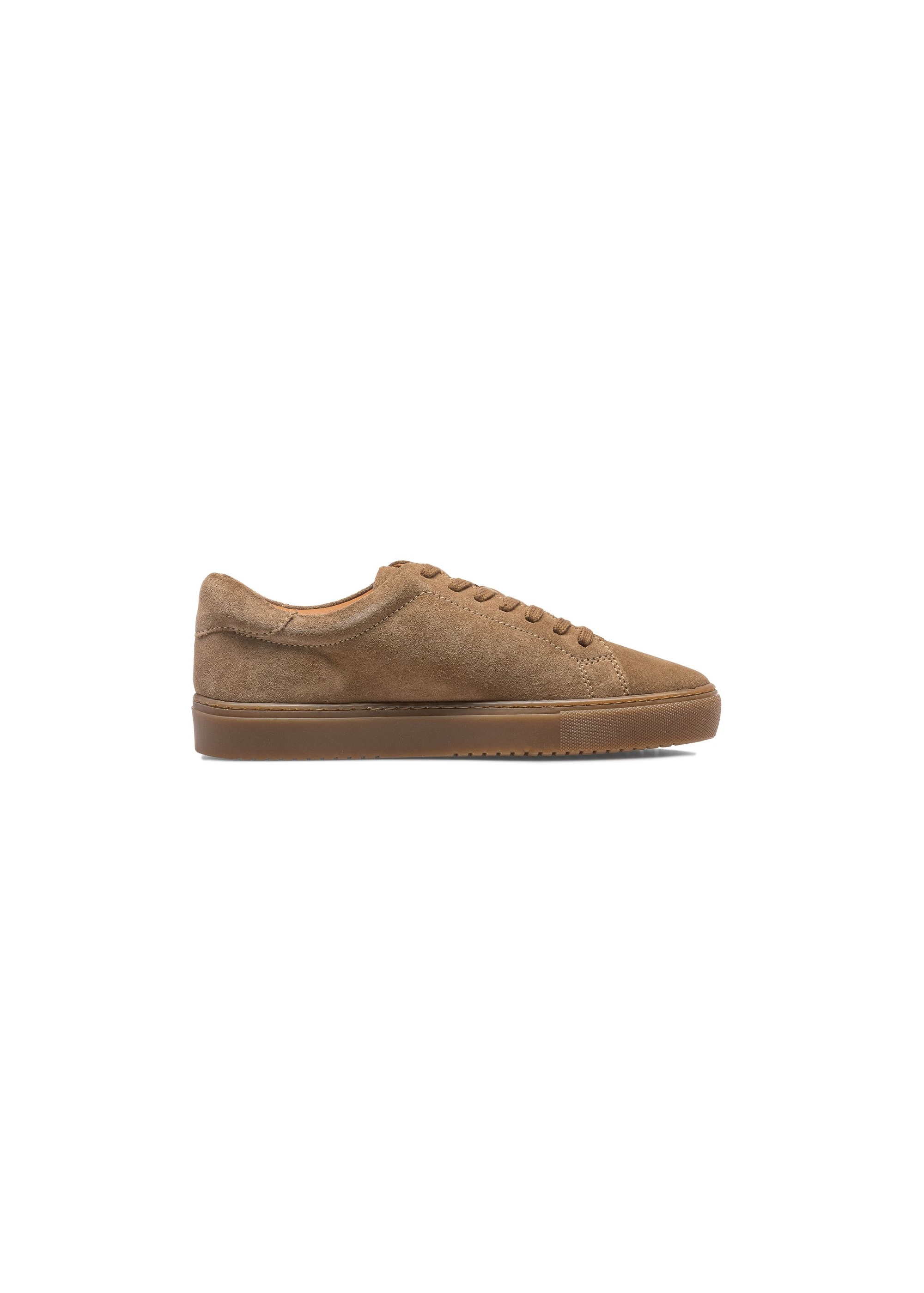 Dark beige leather sports shoes BUTYM-0503-82(W25)-01