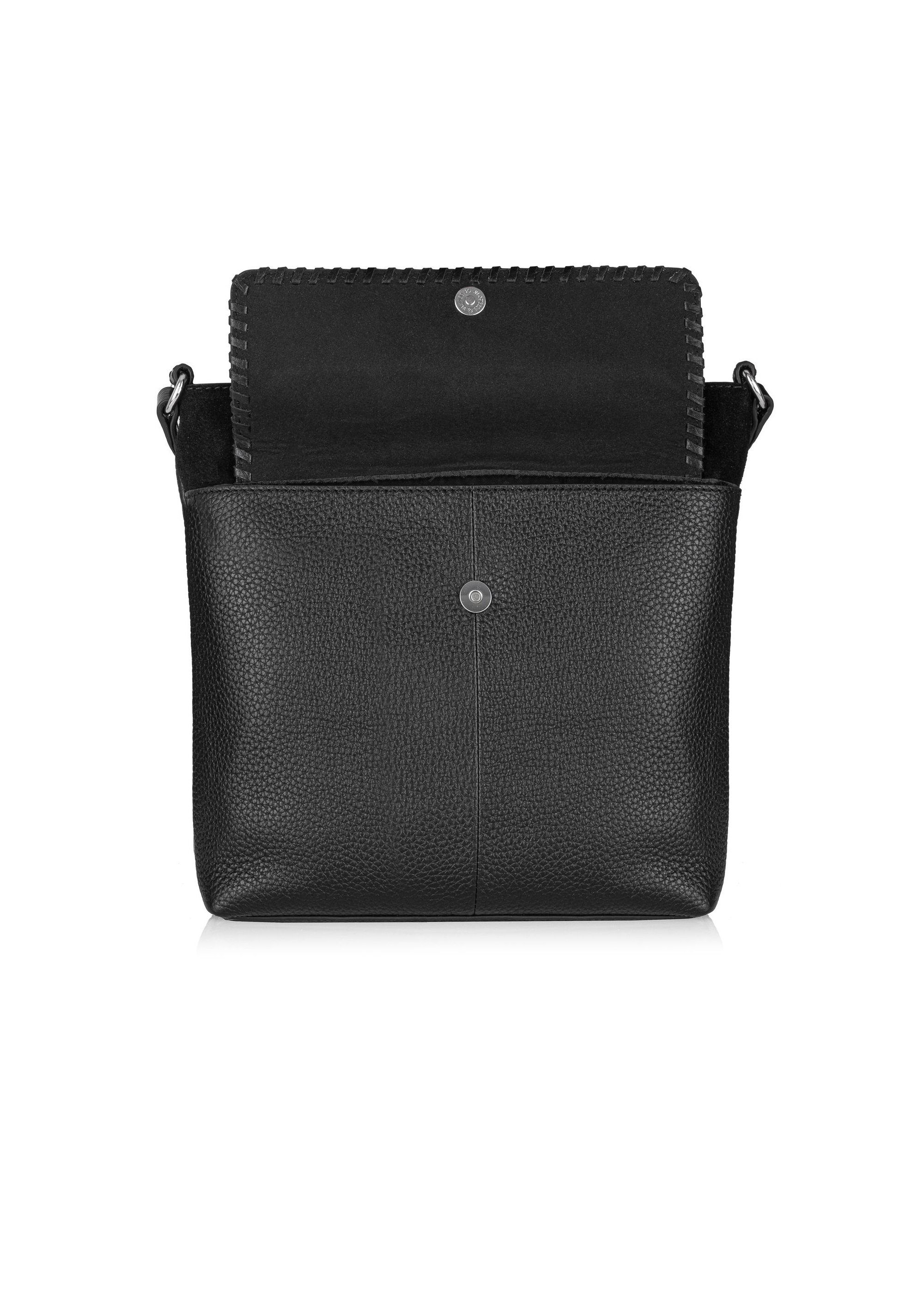 Black leather women's handbag TORES-1031-99(Z24)-02