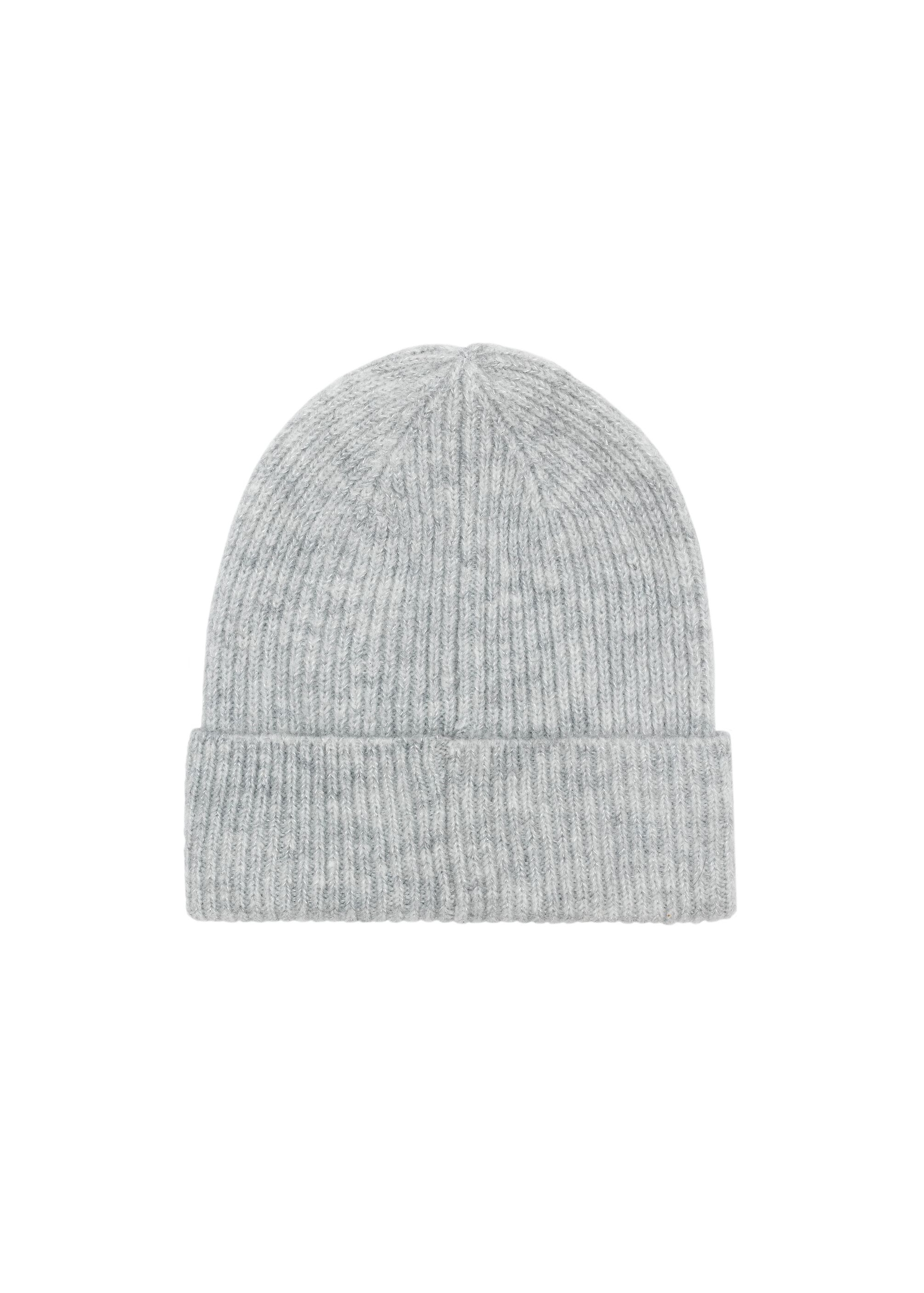 Light gray women's winter hat CZADT-0198-91(Z24)-02