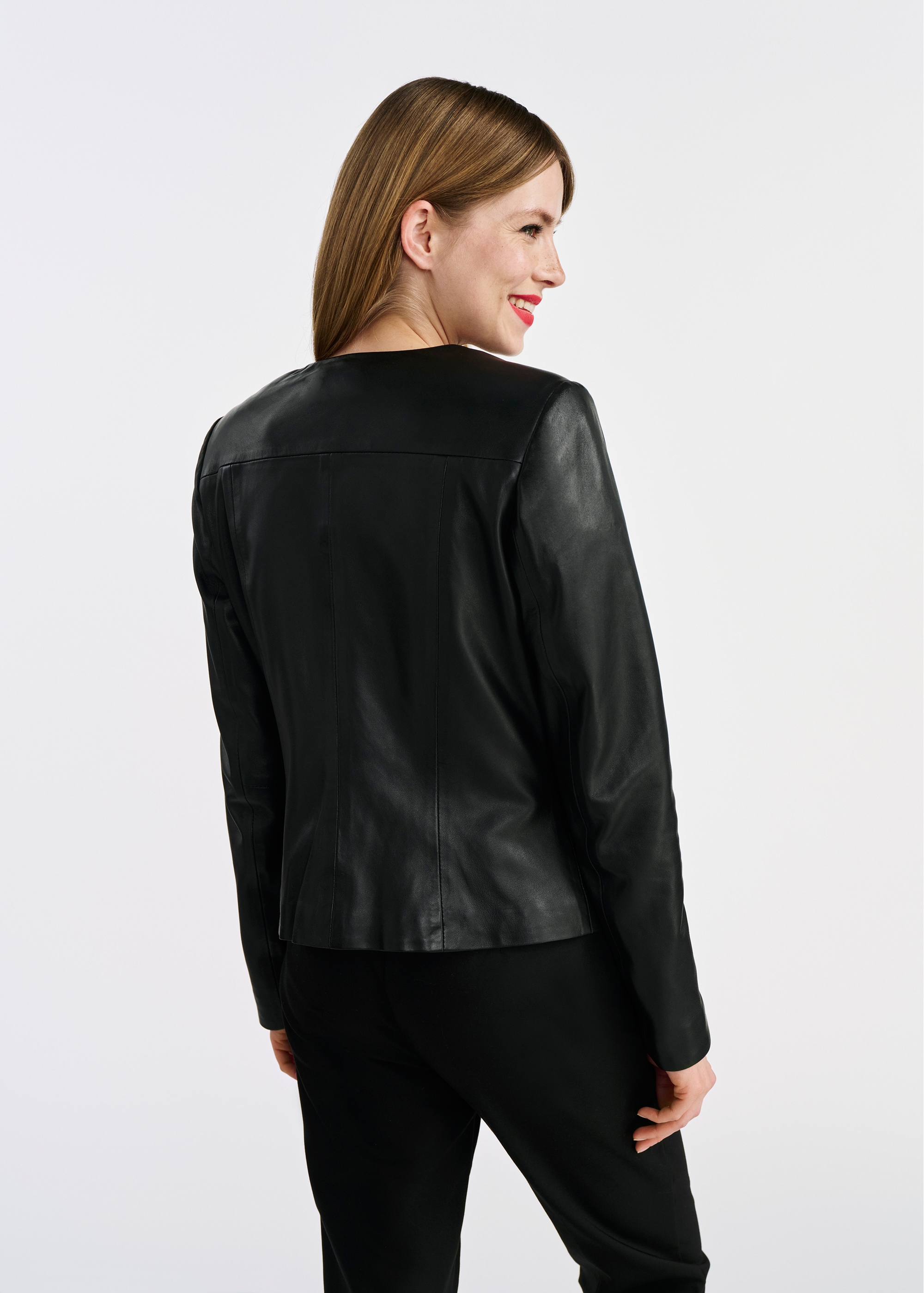 Black women's leather jacket KURDS-0532-1040(W25)-03