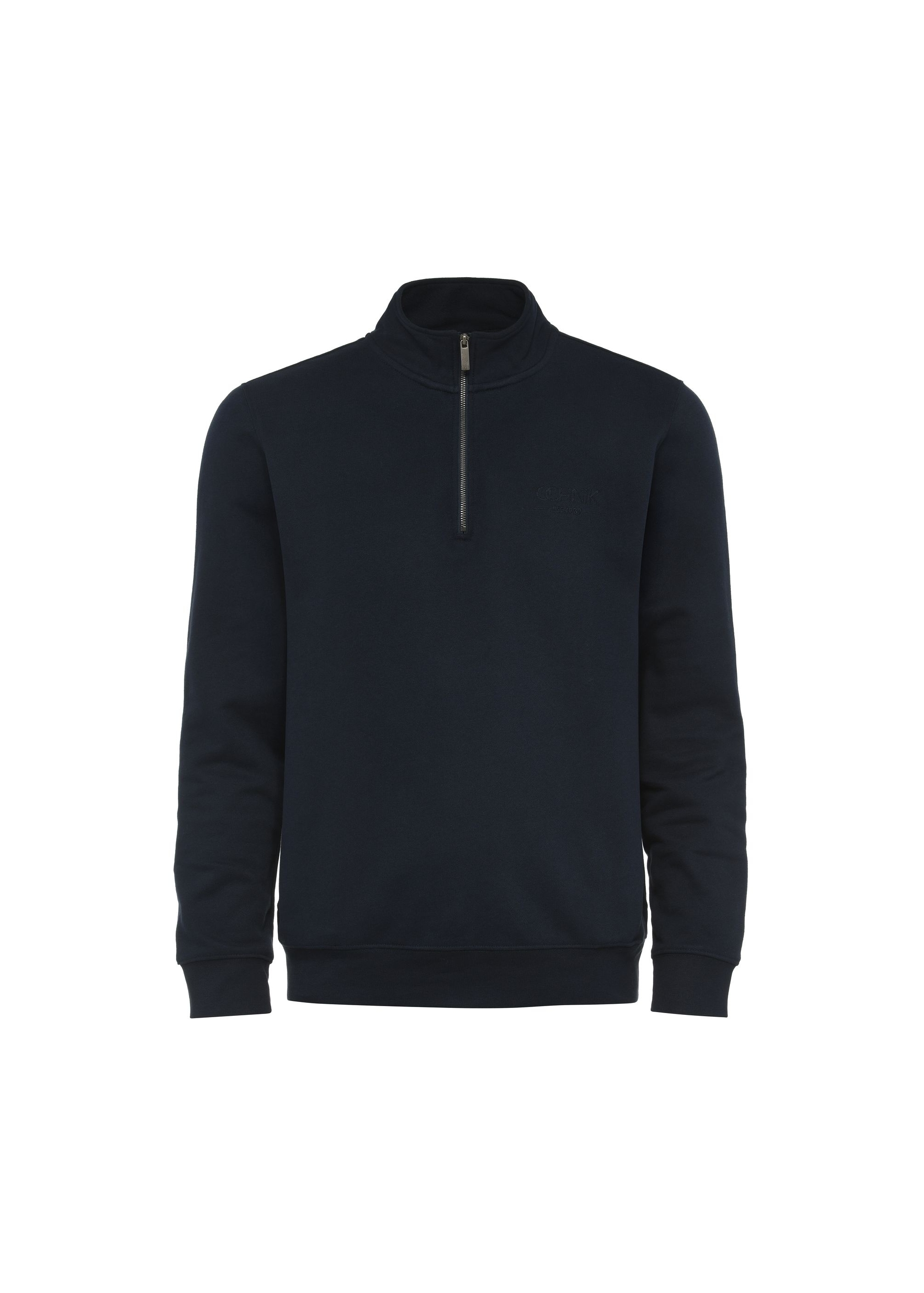 Navy blue men's sweatshirt without hood BLZMT-0067-69(Z24)-04