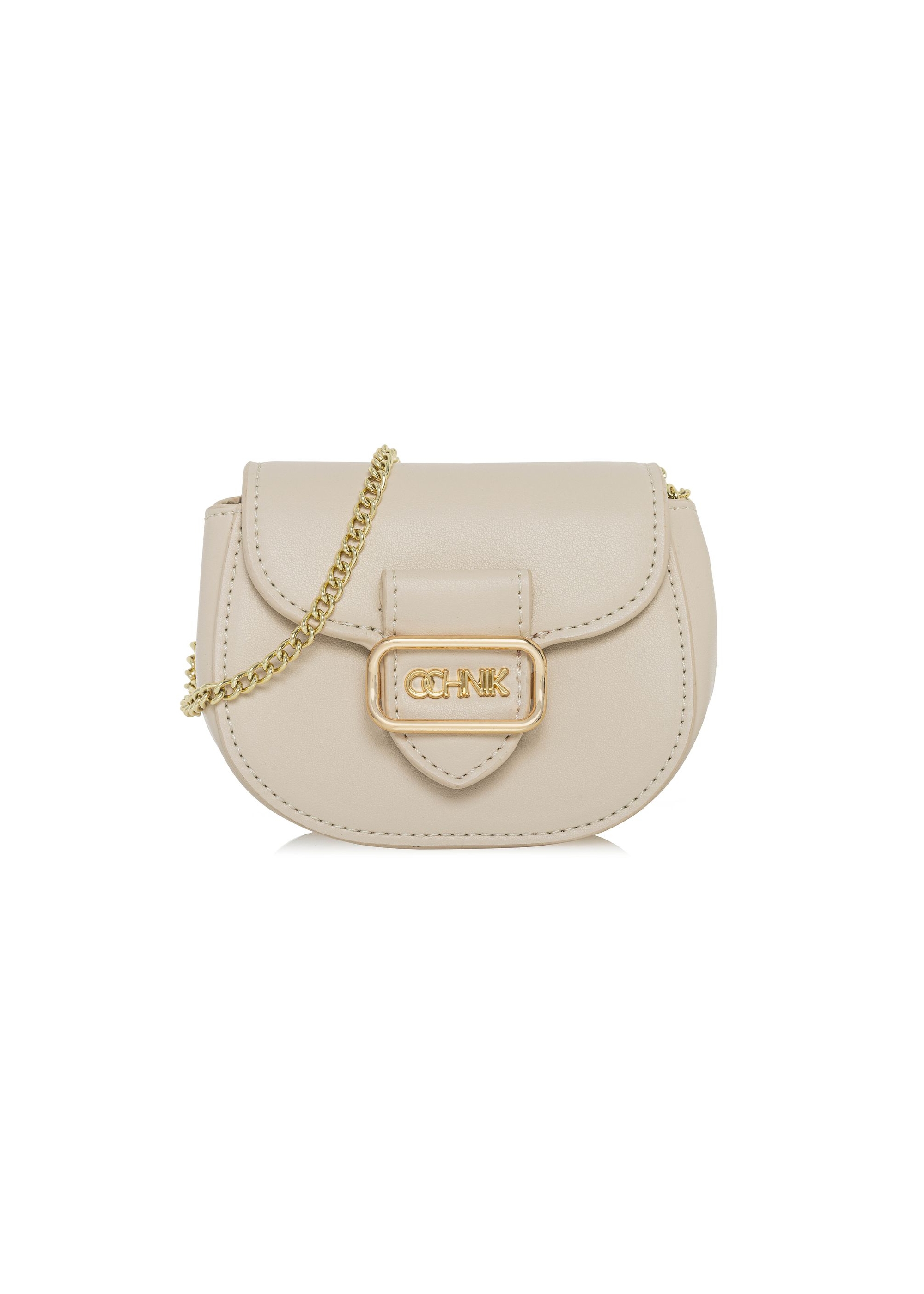 Small cream handbag on a chain TOREC-1013-12(W25)-01