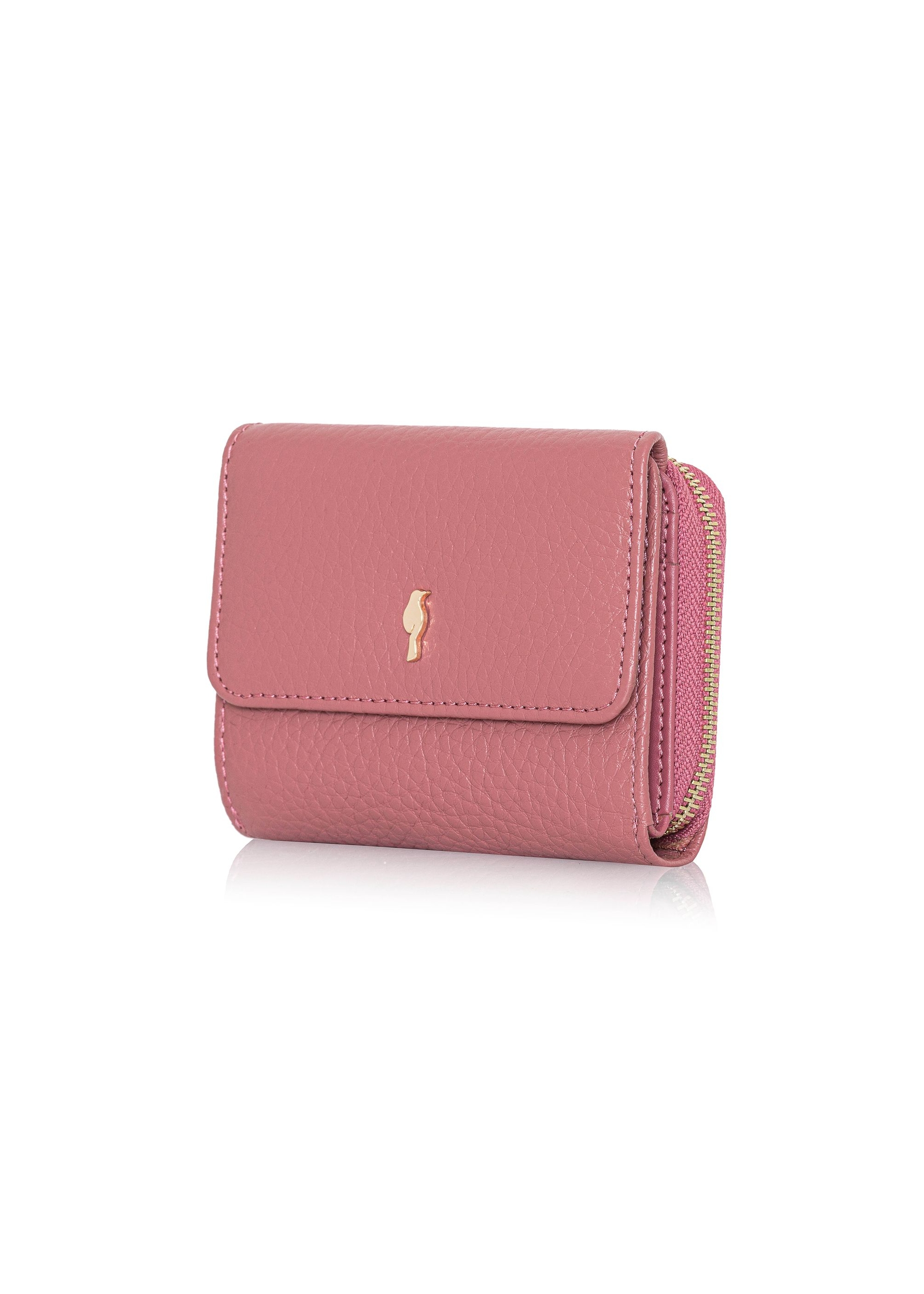 Small pink leather women's wallet PORES-0802E-31(Z24)-4