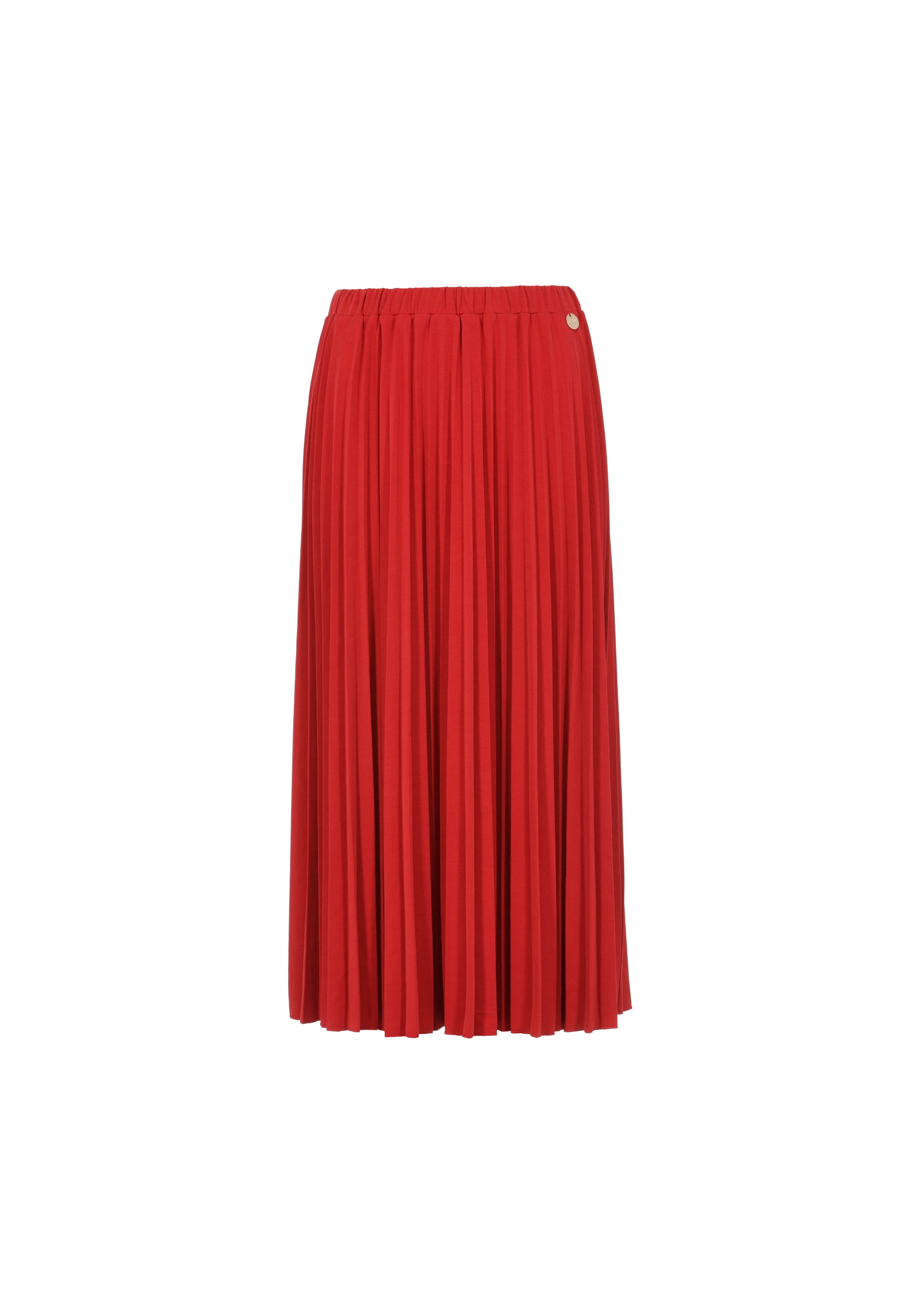 Long red pleated skirt SPCDT-0089-42(W24)-04