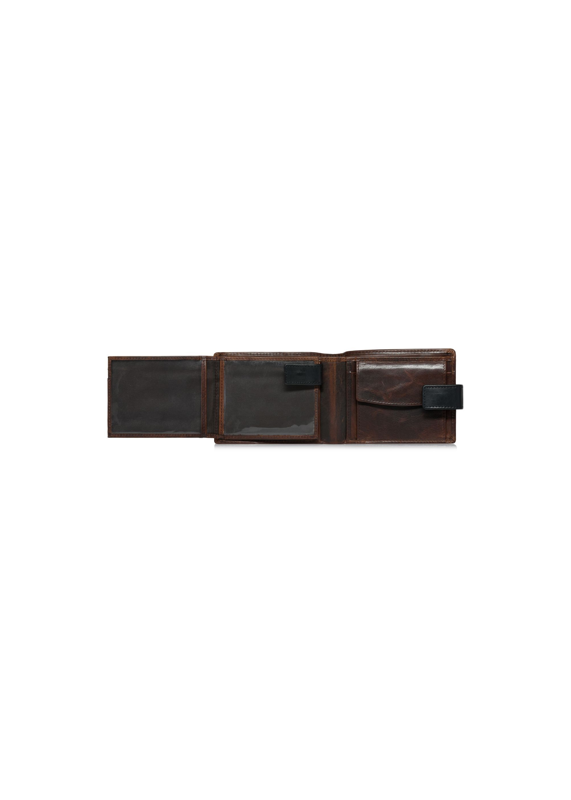 Brown men's leather wallet PORMS-0612-89(Z24)-05