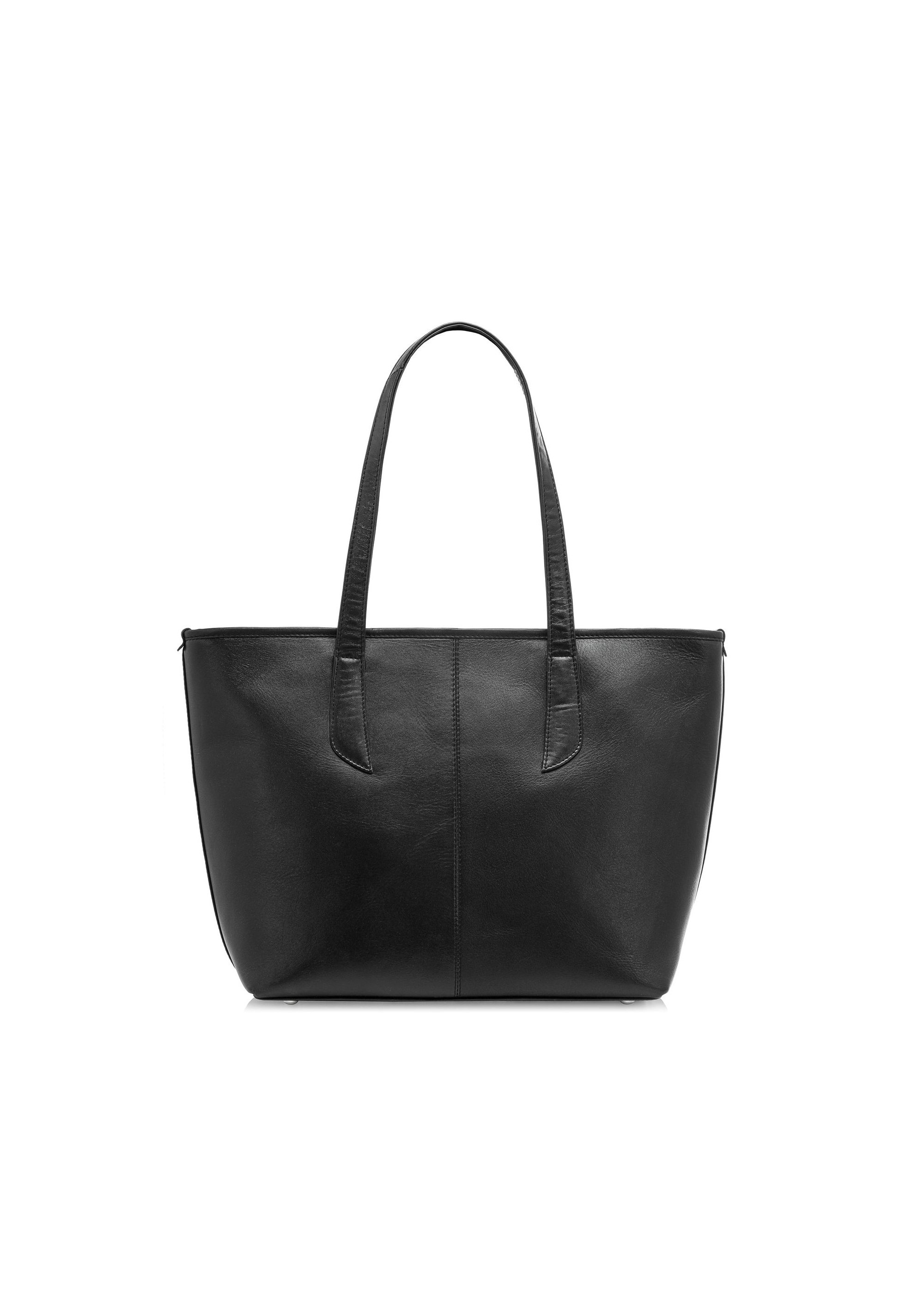 Leather black shopper bag for women TORES-1085-99(W25)-04