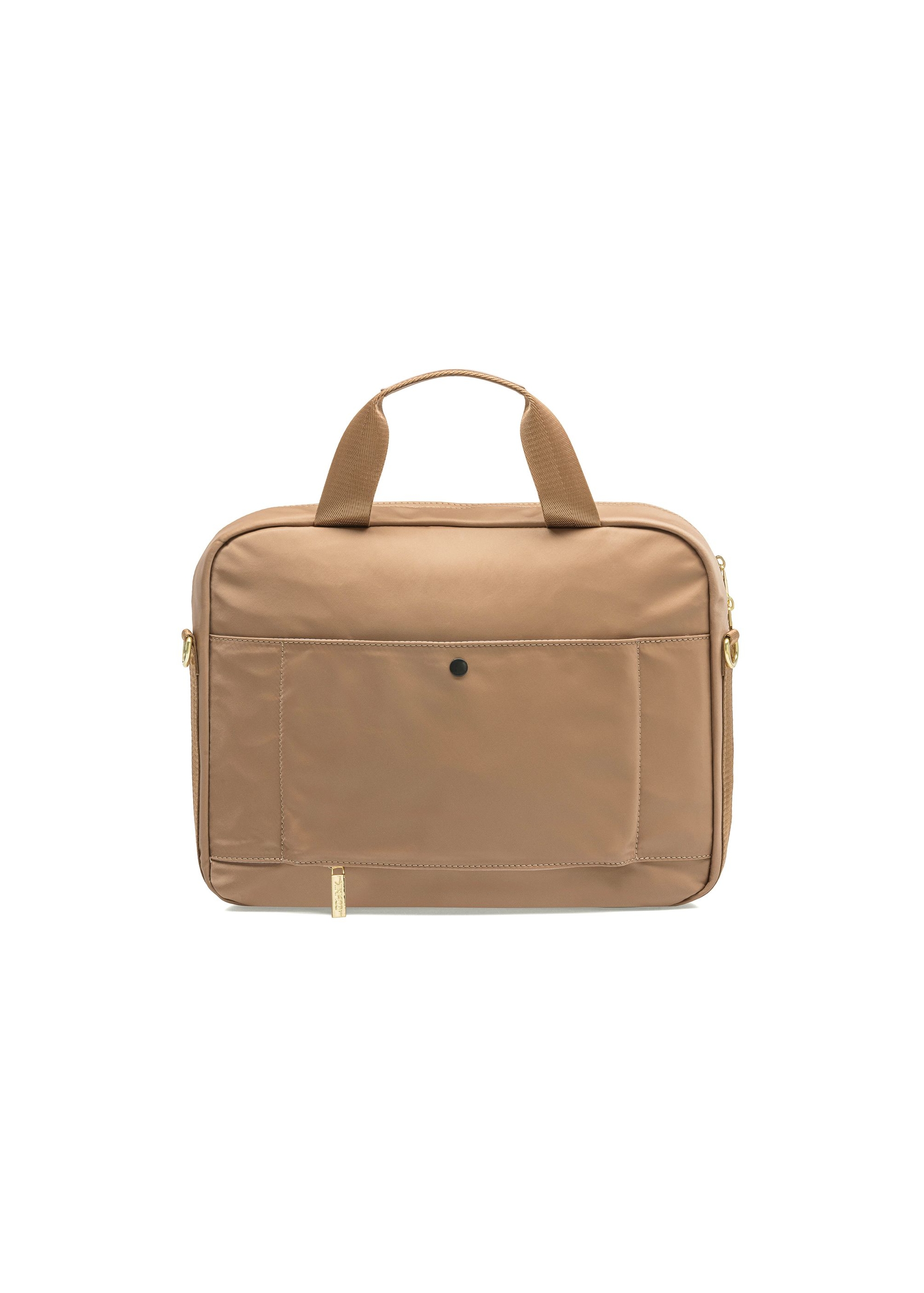 Beige women's laptop bag TOREN-0306-81(W25)-04