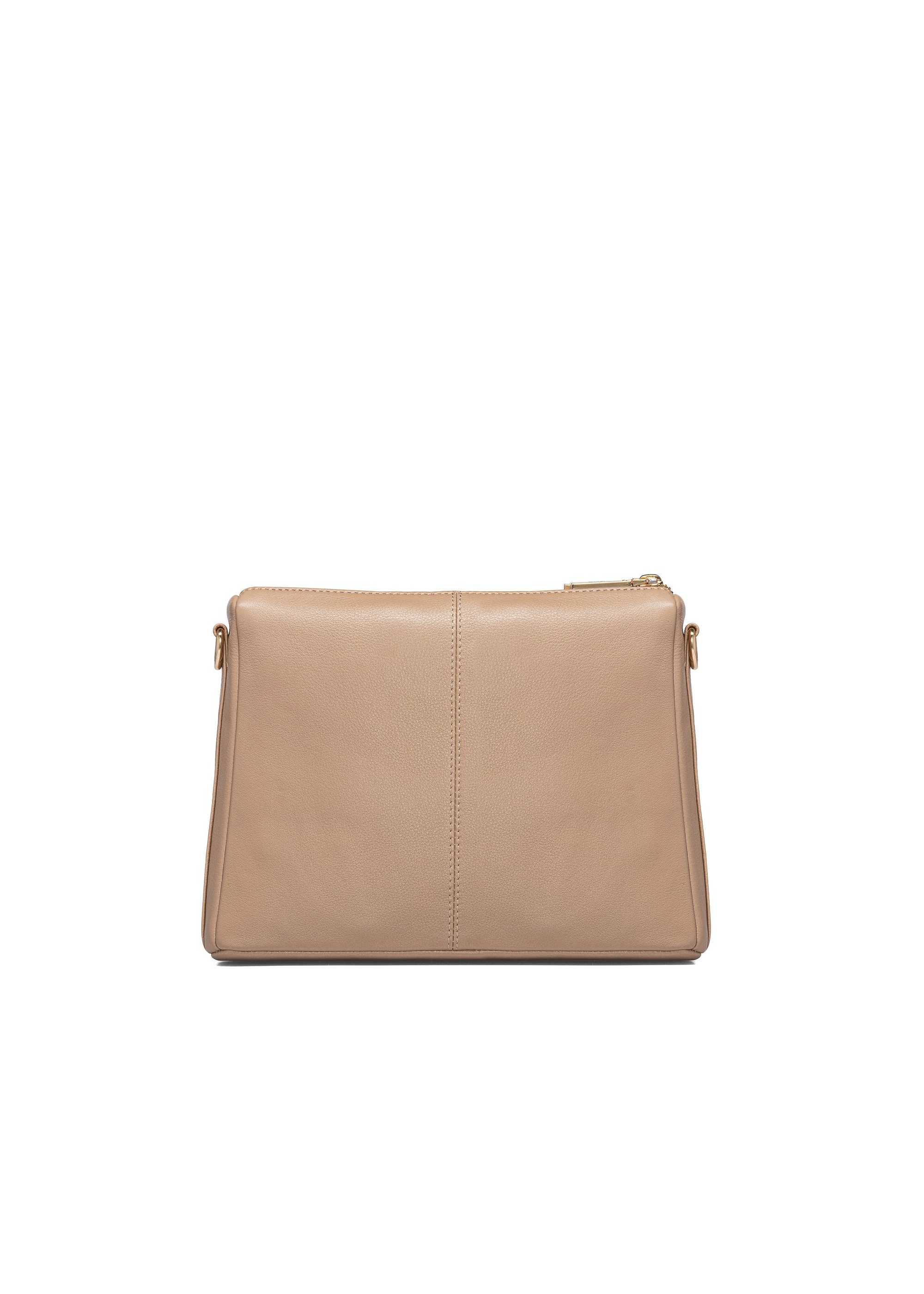 Beige leather women's handbag TORES-1081D-81(W25)-04