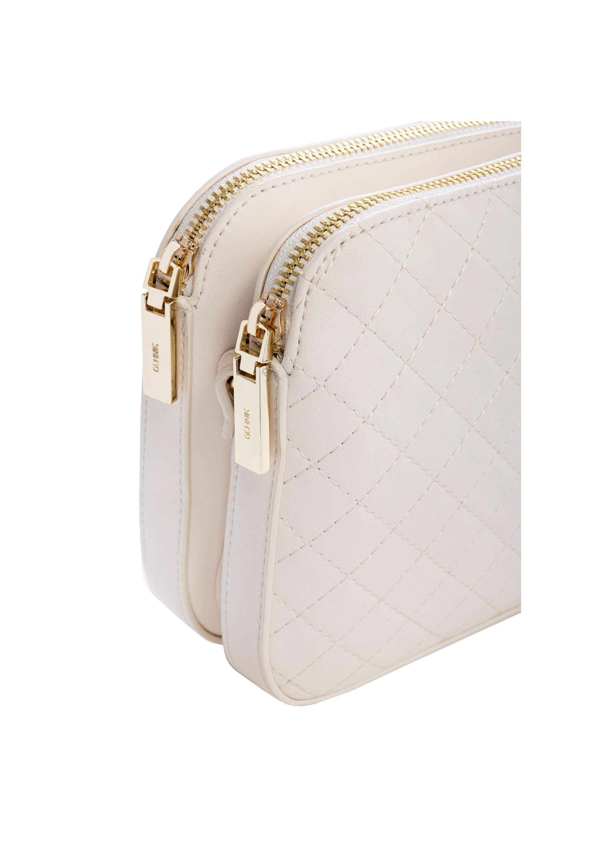 Quilted cream women's shoulder bag TOREC-0205E-12(W25)-06