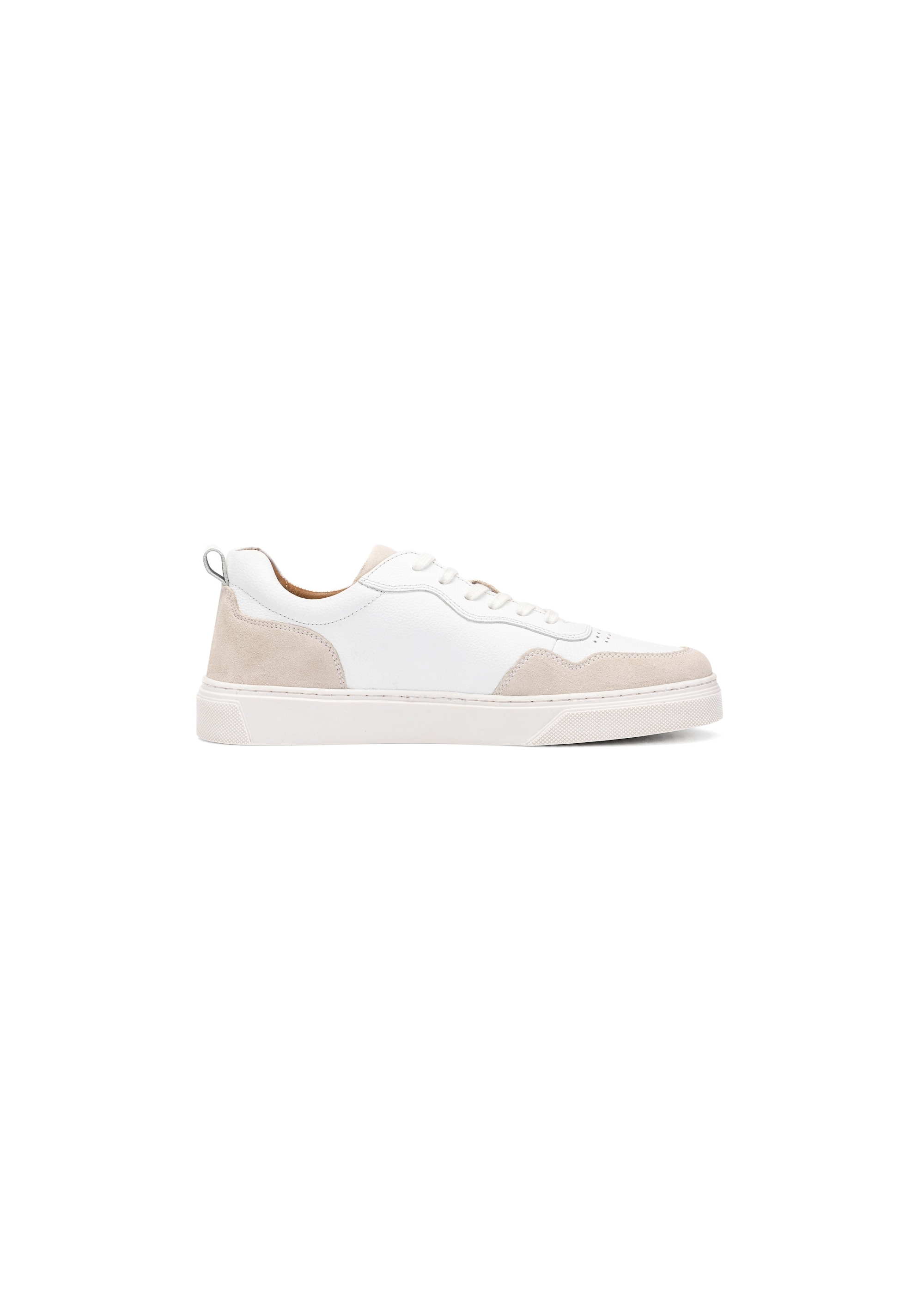 White leather men's sneakers BUTYM-0485-11(W25)-03