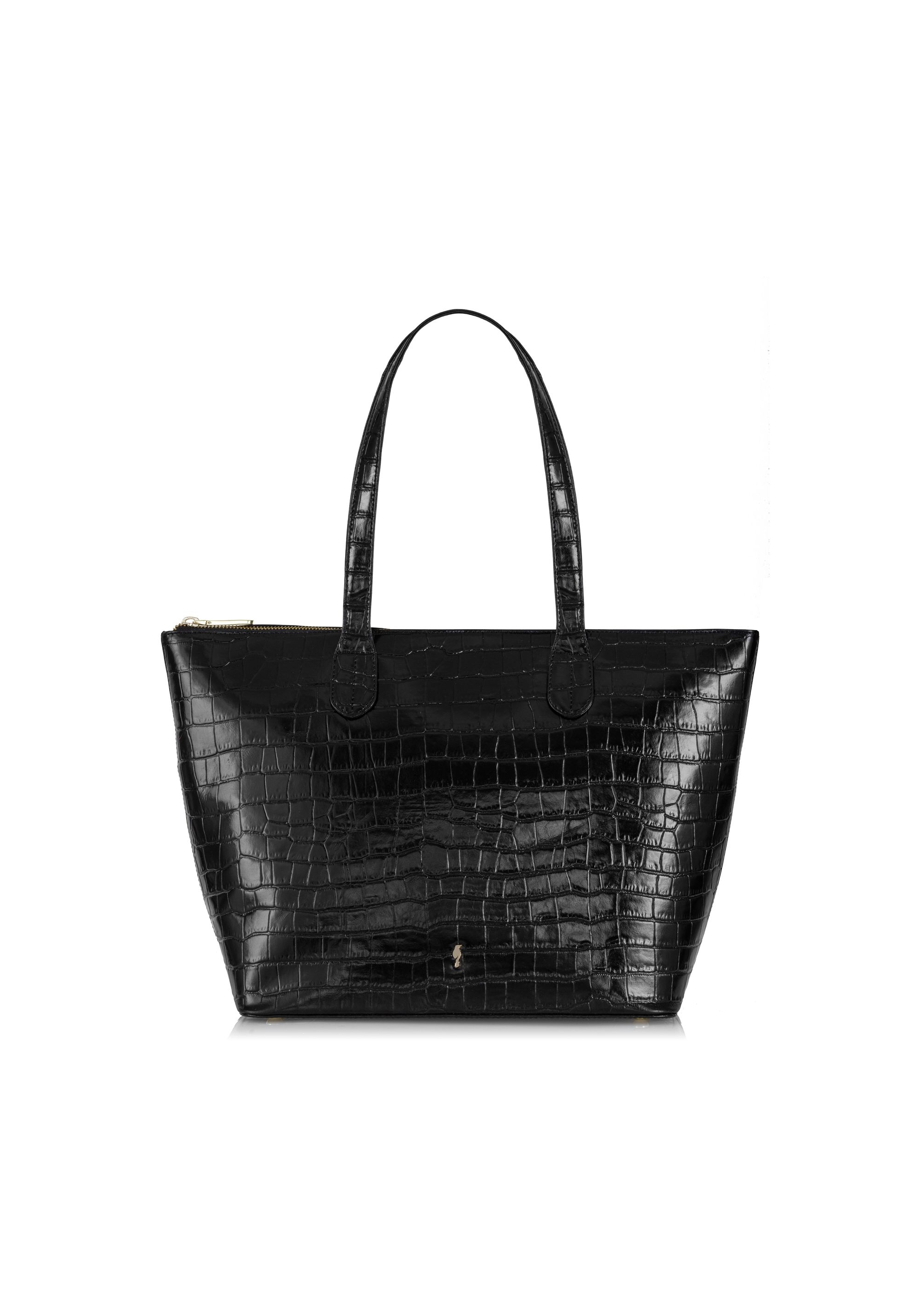 Czarna torebka shopper skórzana TORES-0939-99(Z23)-01