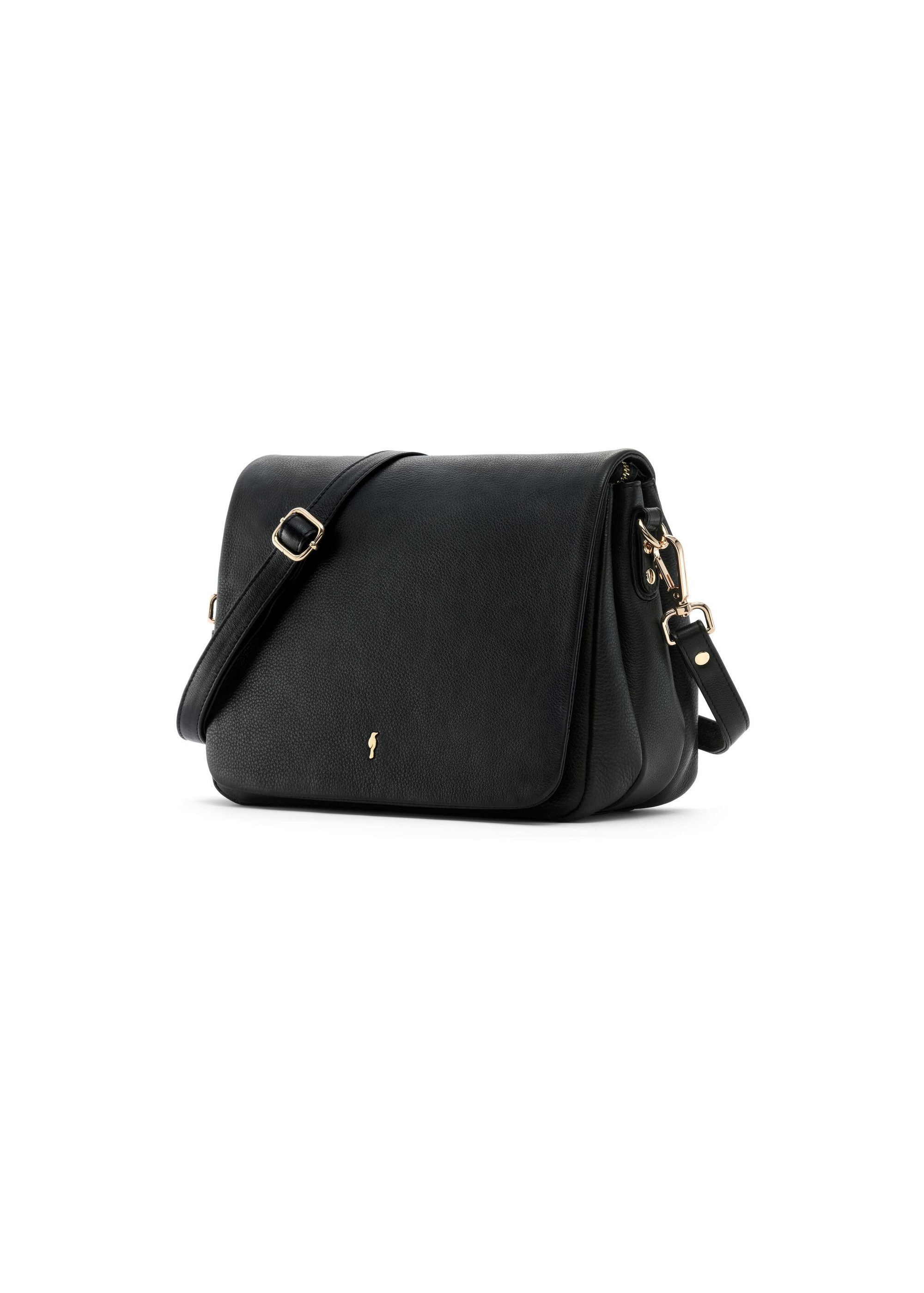 Black leather women's handbag TORES-1087-99(W25)