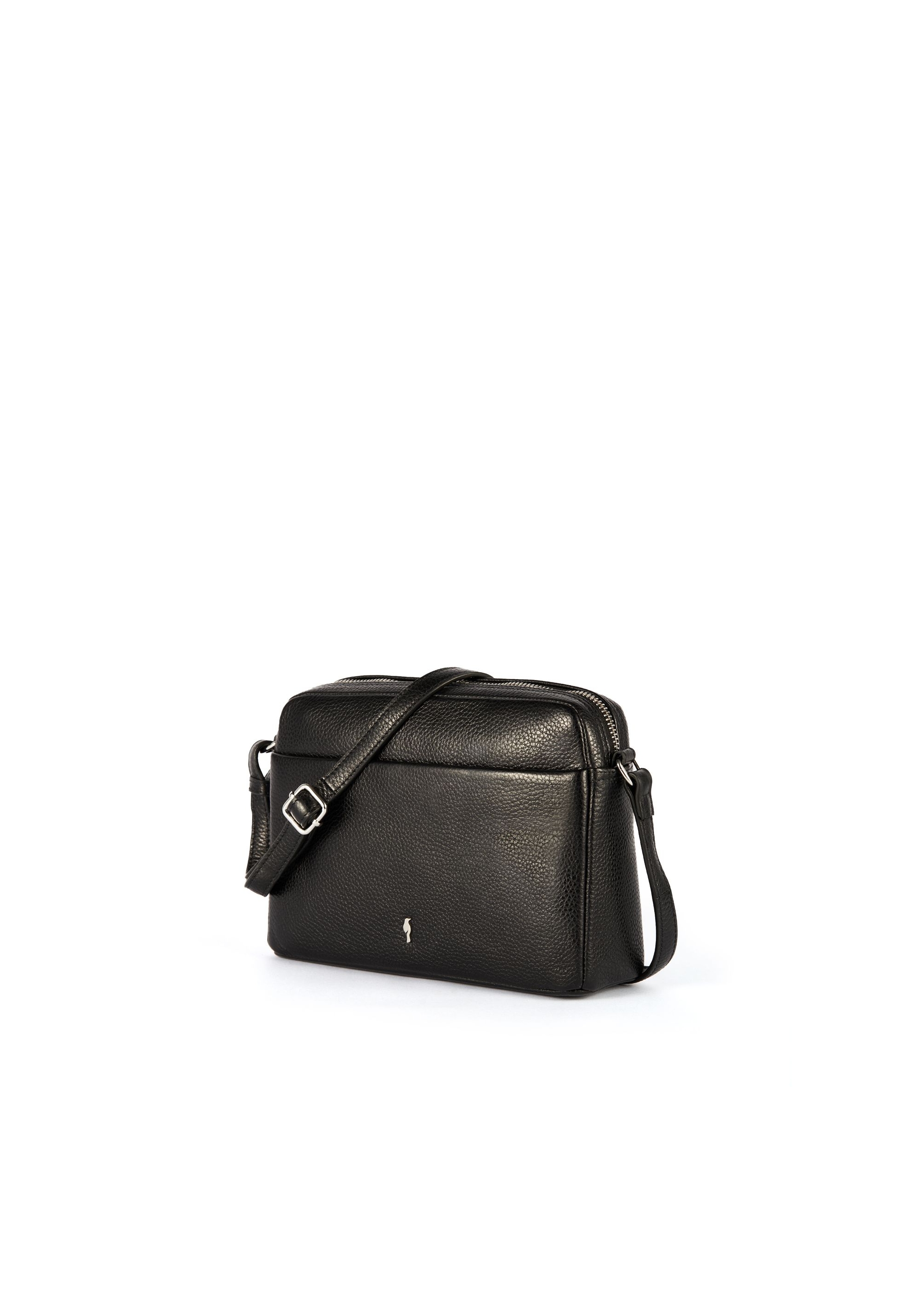 Black leather women's messenger bag TORES-1102-99(W25)-02