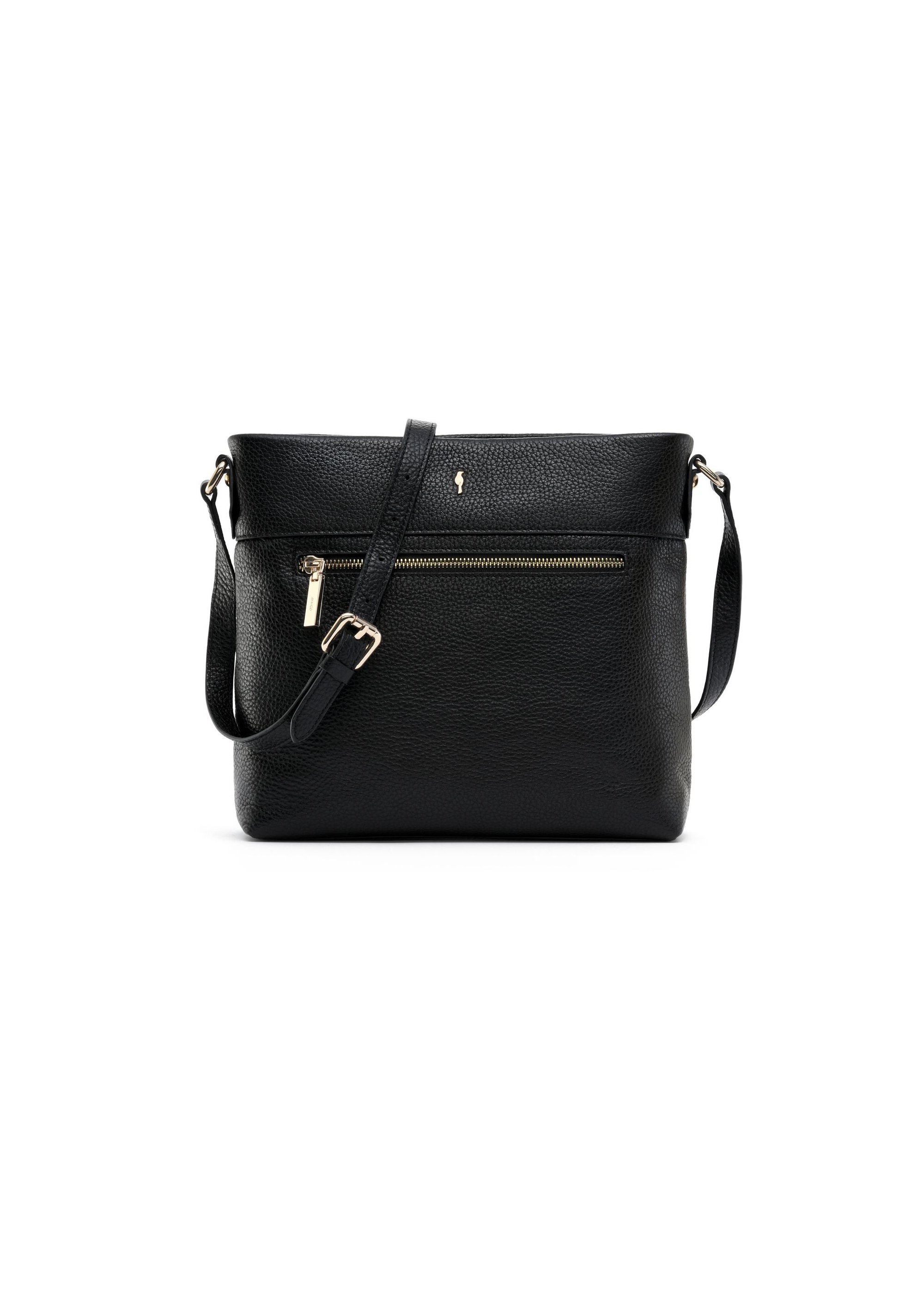 Black leather shoulder bag TORES-0897C-99(W25)