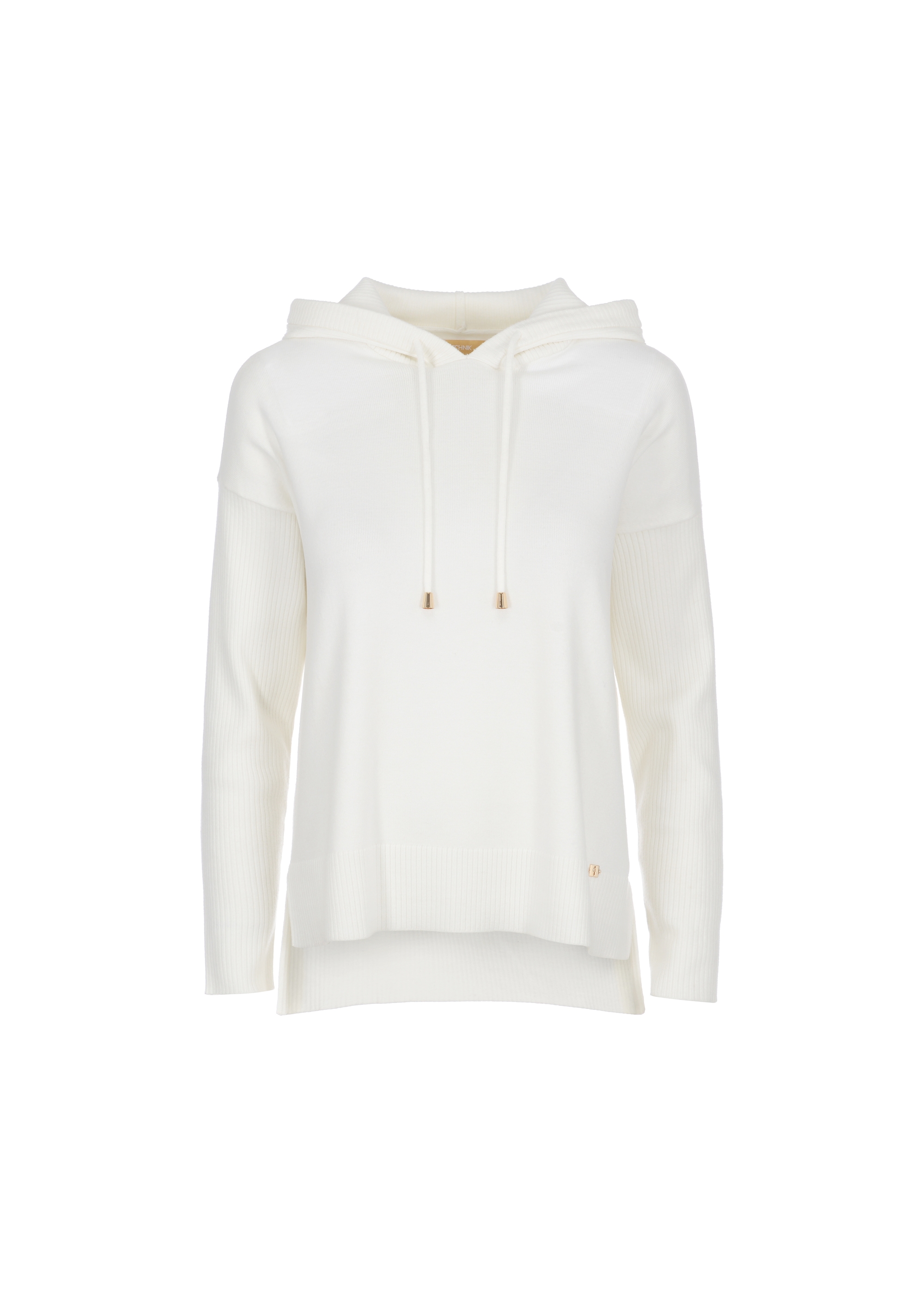 Cream women's hooded sweater SWEDT-0180-12(Z24)-04