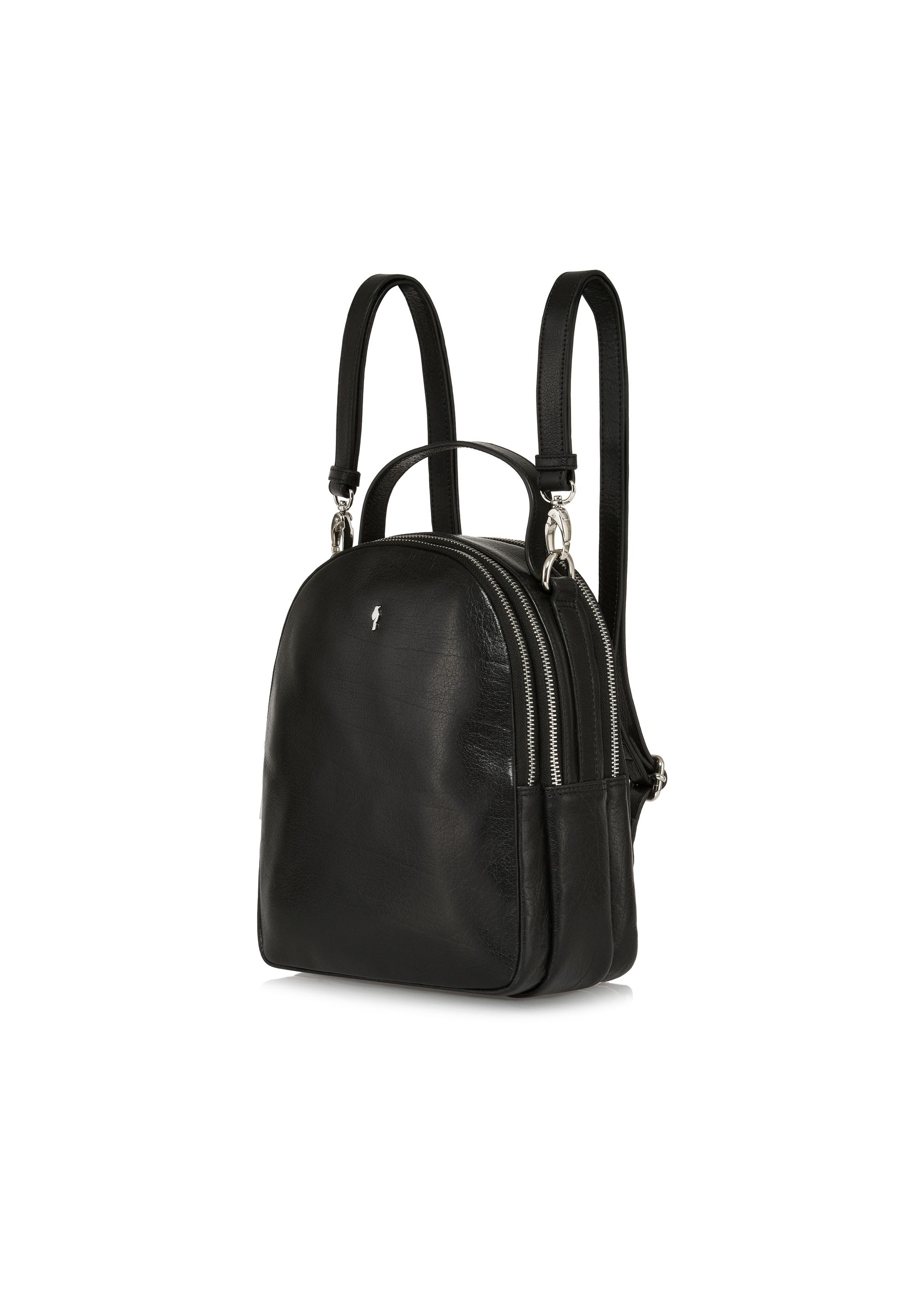 Black leather women's backpack TORES-1048-99(Z24)-02