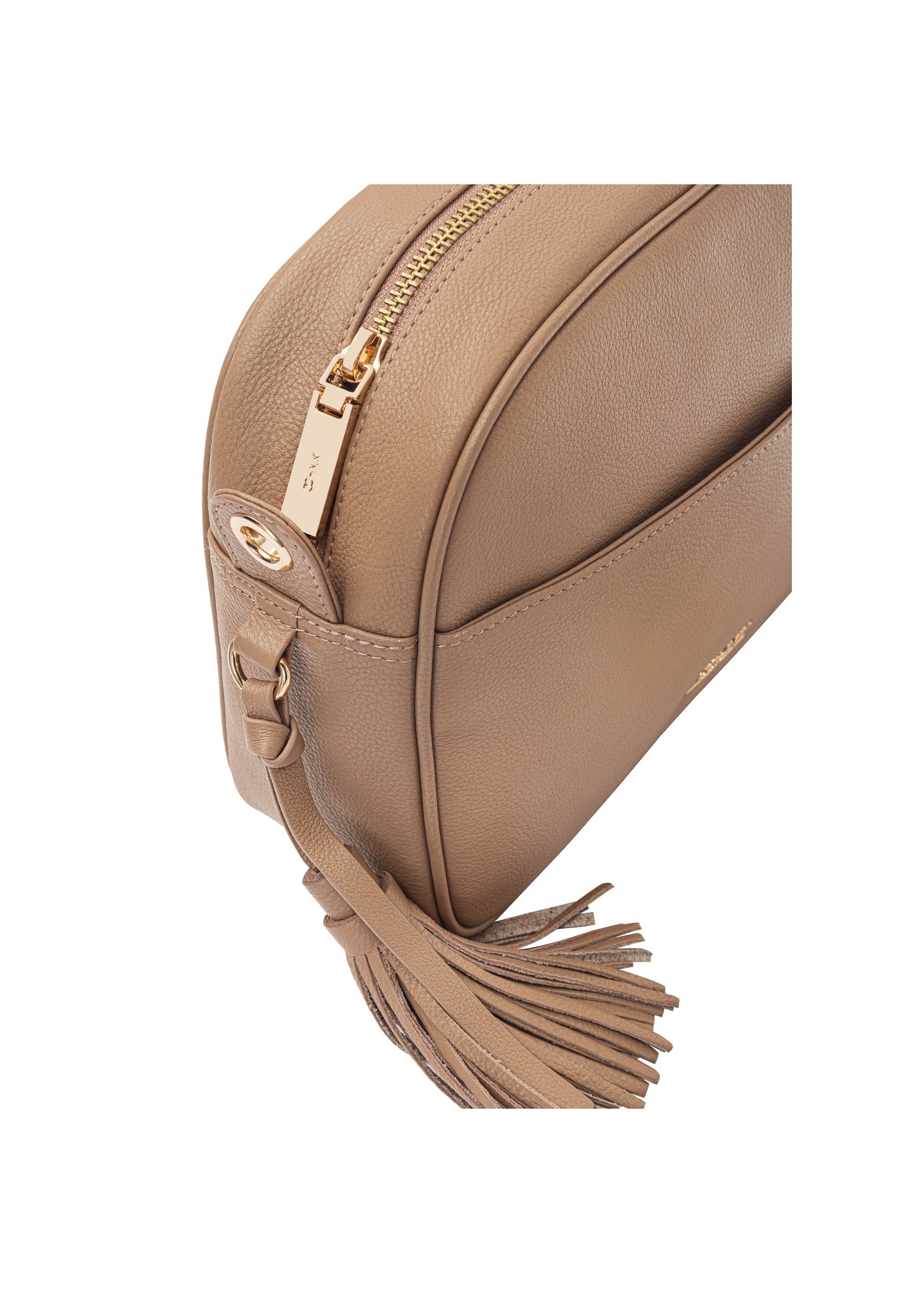 Beige leather women's shoulder bag TORES-0806D-81(W25)-06