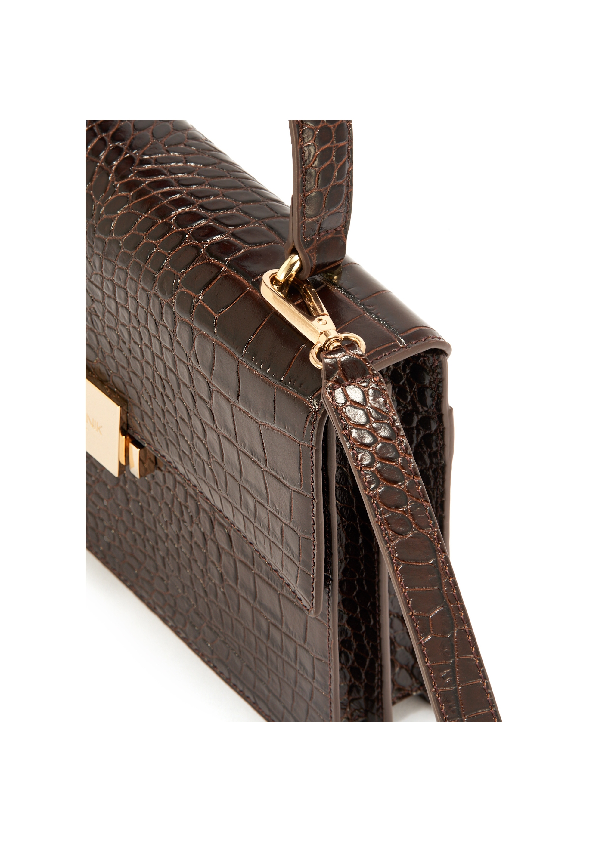 Brown leather croco women's handbag TORES-1118-90(W25)-07