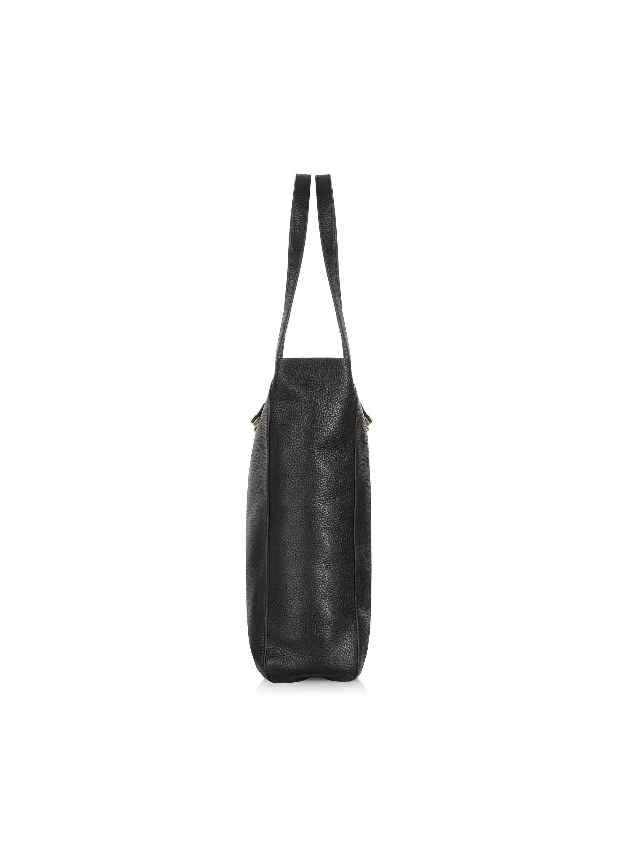 Black leather shopper bag for women TORES-1037C-99(W25)-03