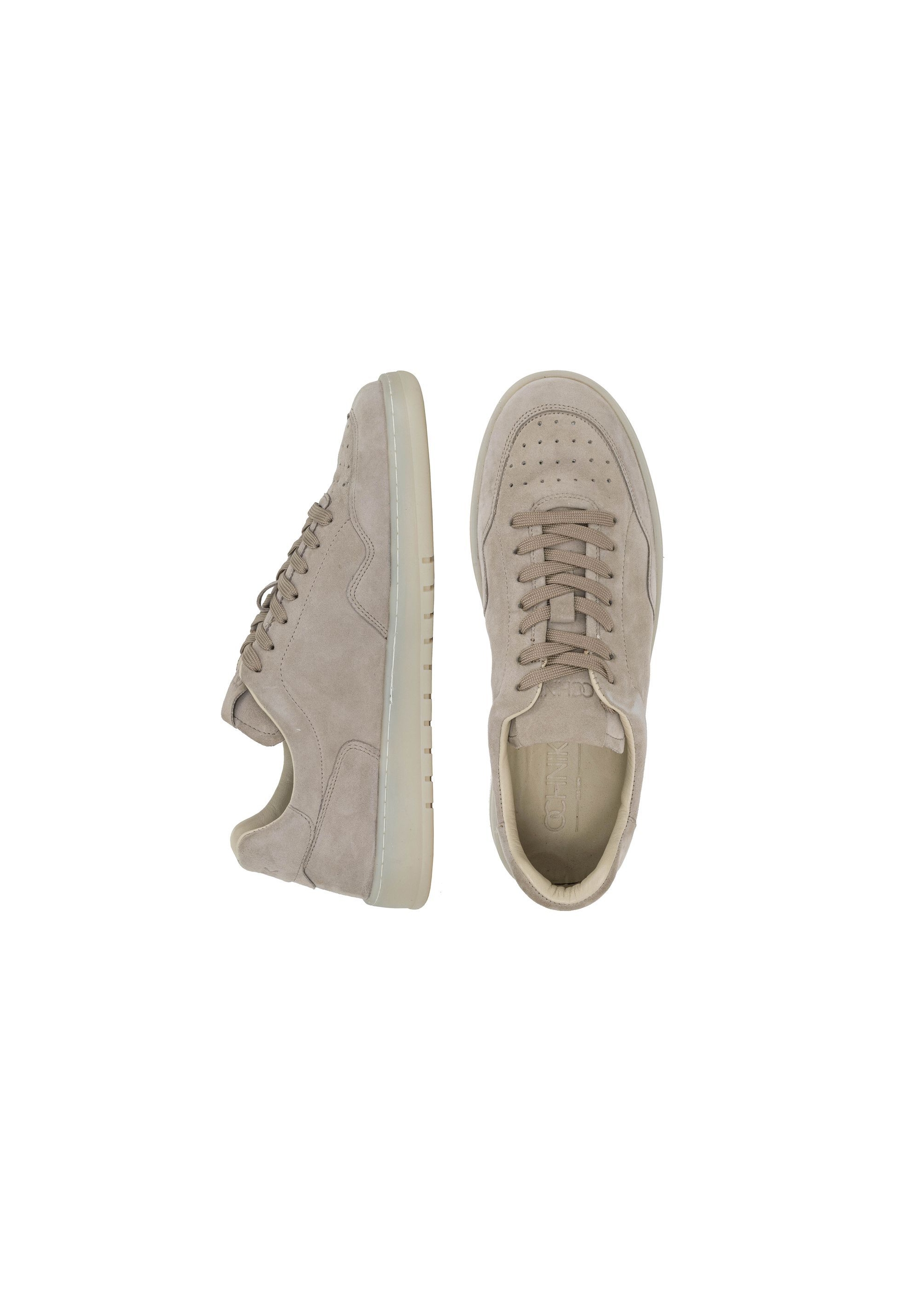 Beige leather men's sneakers BUTYM-0456-93(W24)-05