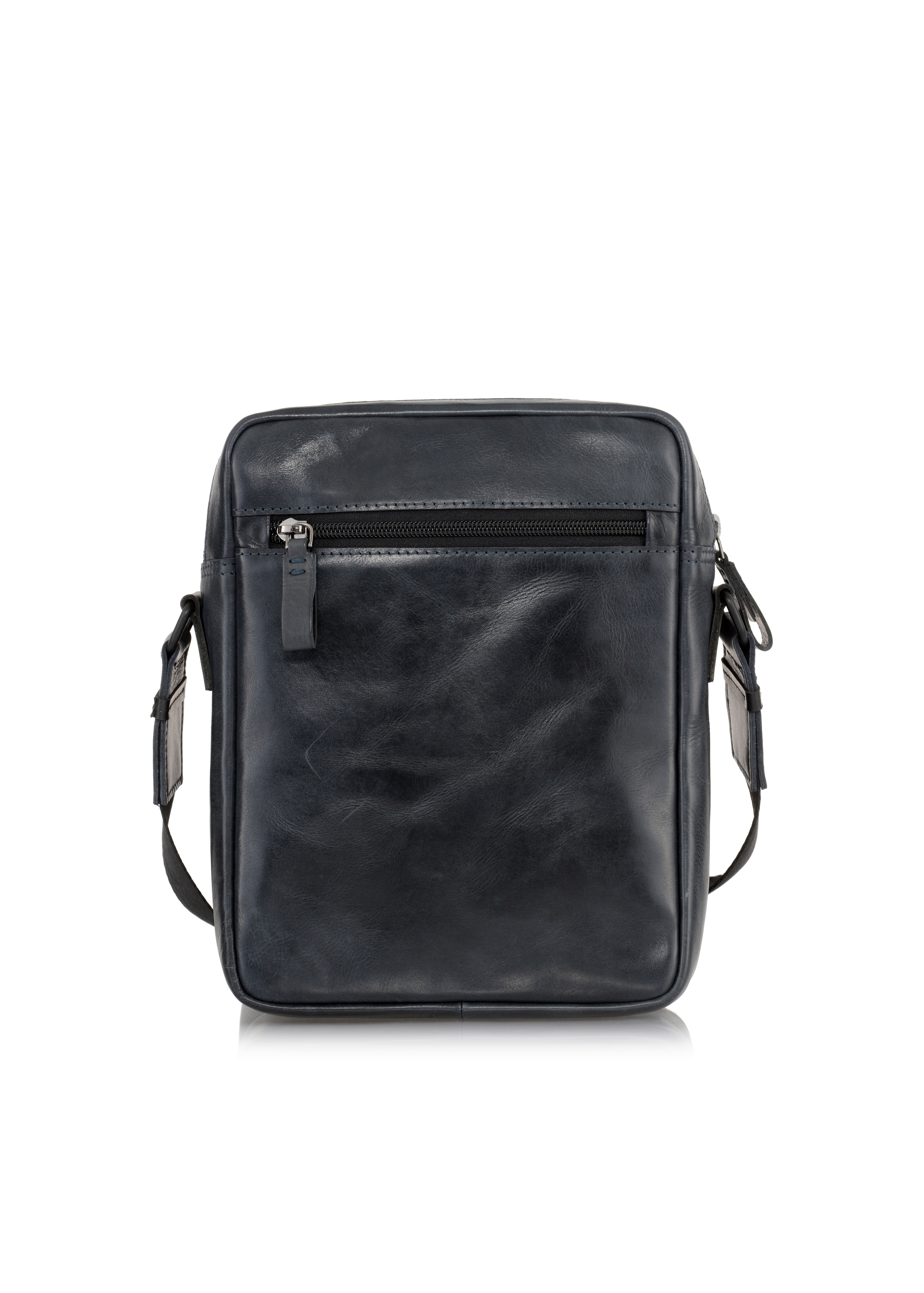 Men's navy blue leather bag TORMS-0104-69(W23)-04