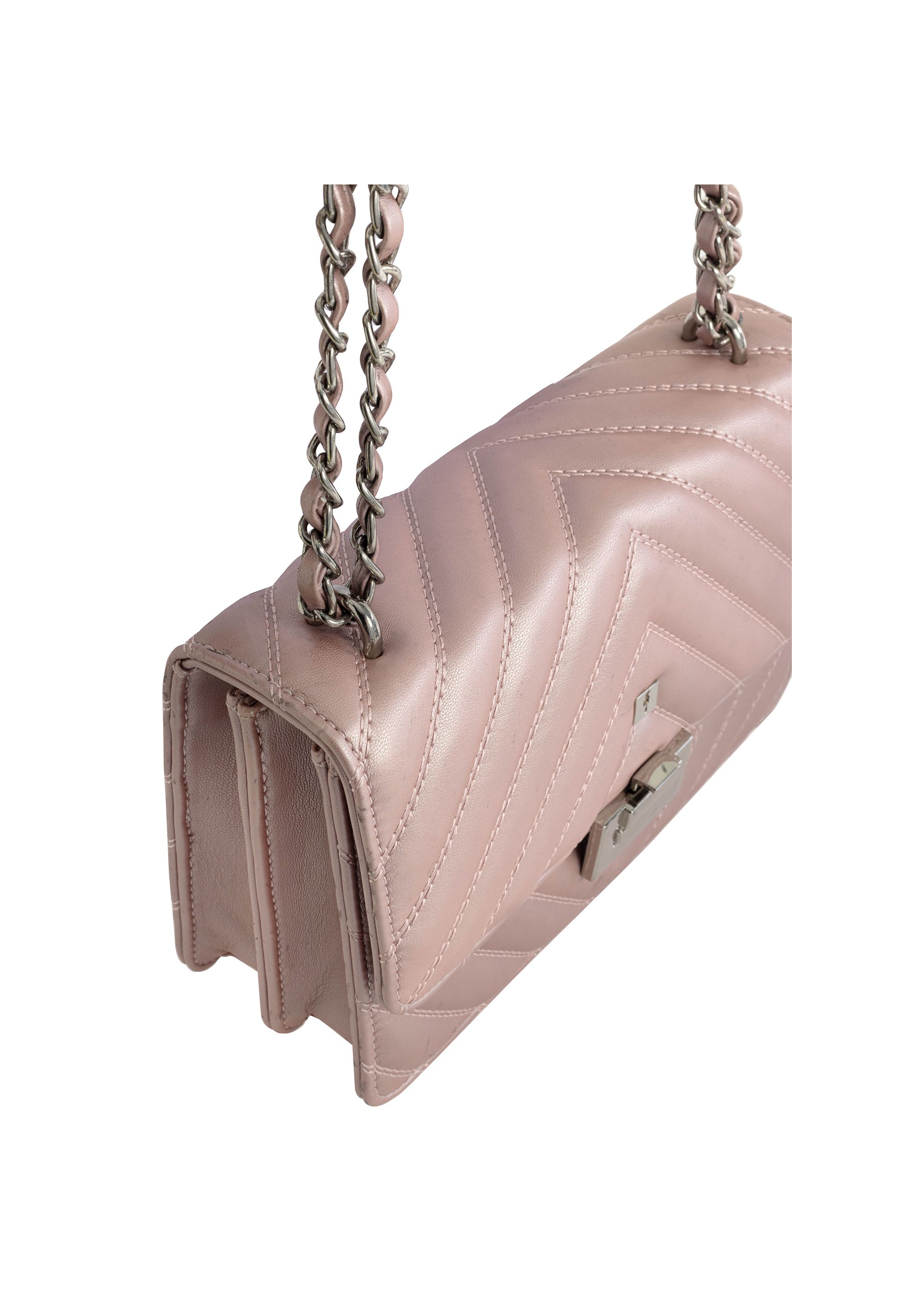 Pink quilted women's handbag TOREC-0528C-31(W25)-06