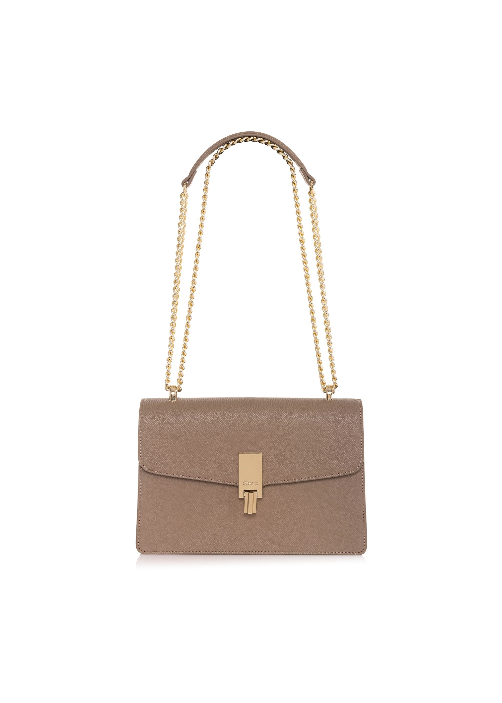 Beige women's handbag on a chain TOREC-1023-81(W25)-01