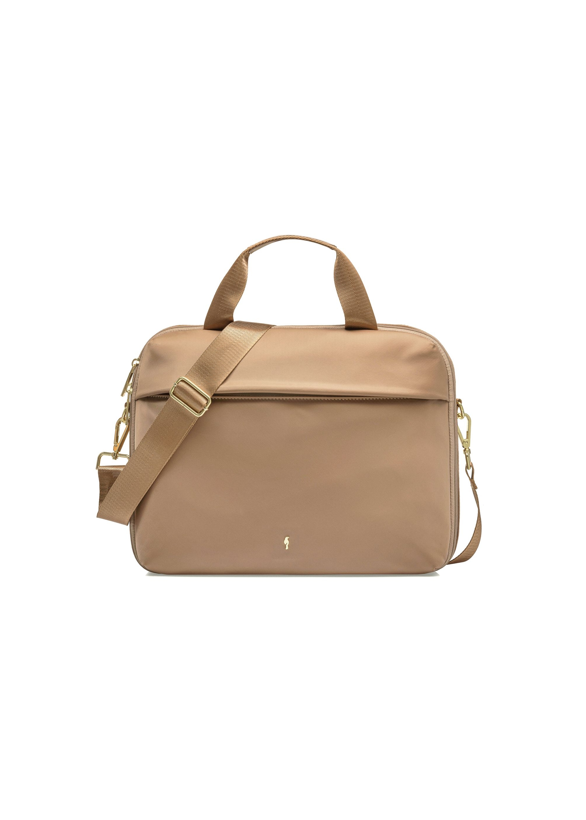 Beige women's laptop bag TOREN-0306-81(W25)-01