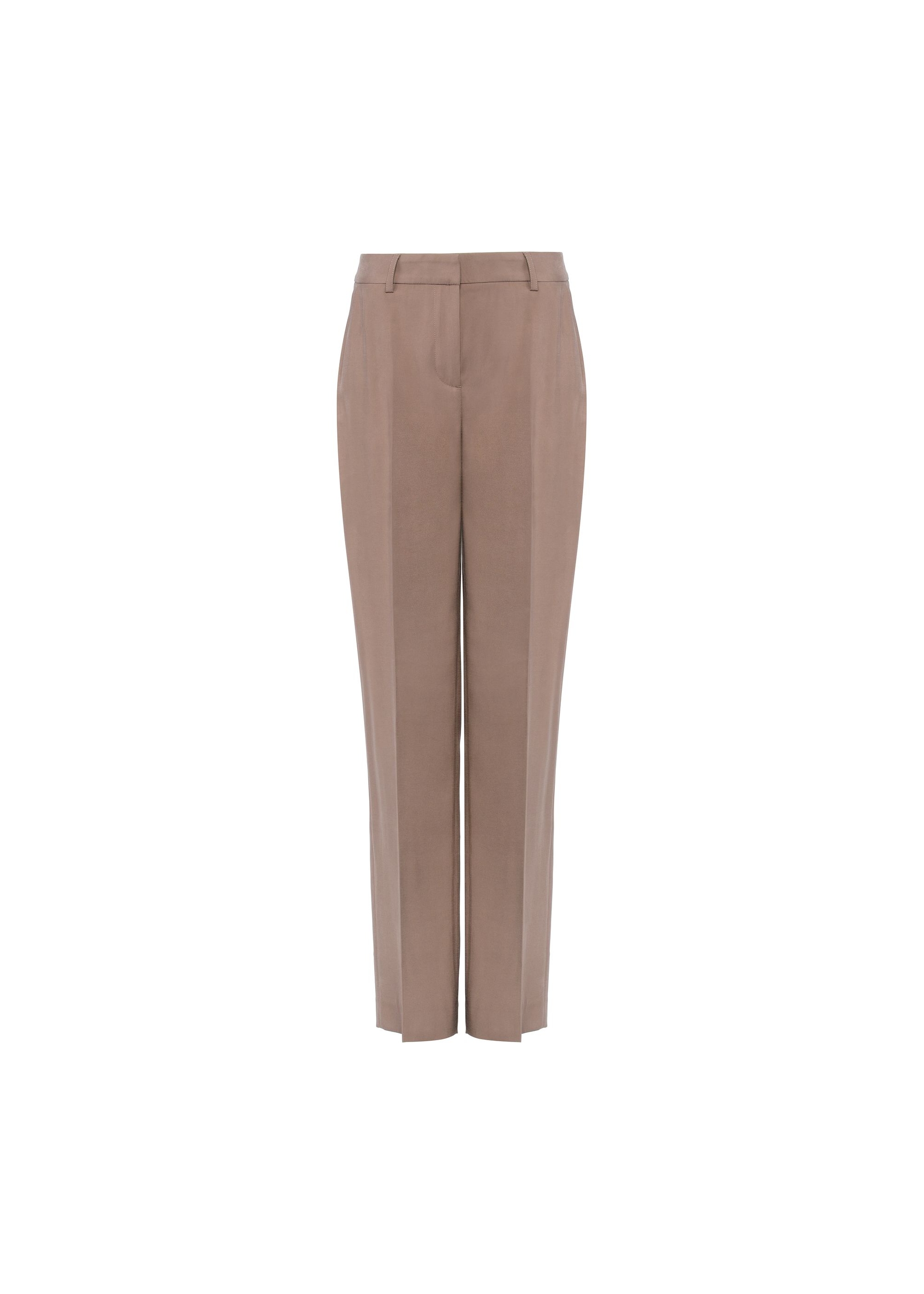 Beige elegant women's trousers SPODT-0106-83(W25)-06