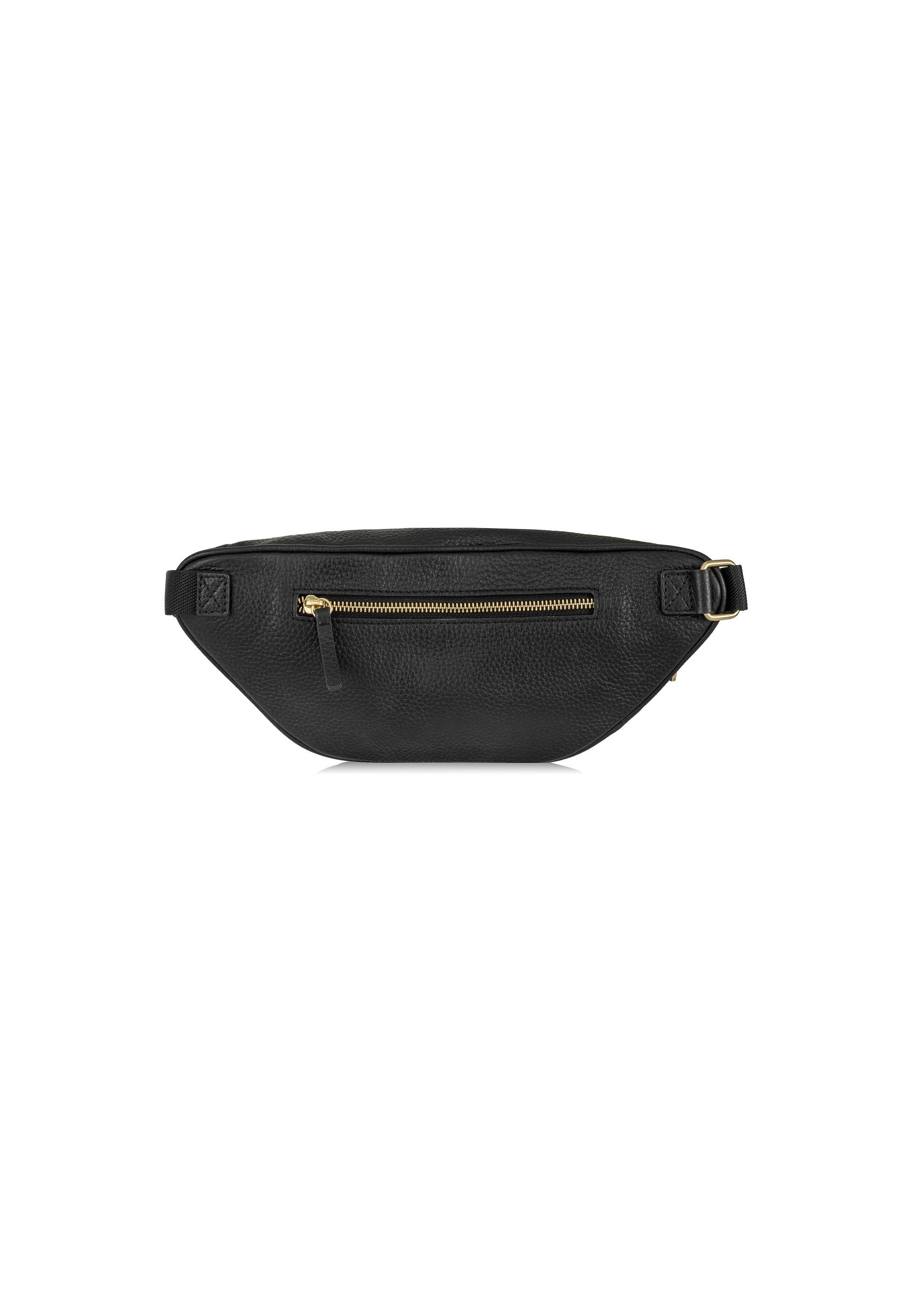 Leather black women's waist bag TORES-0721C-99(Z24)-04